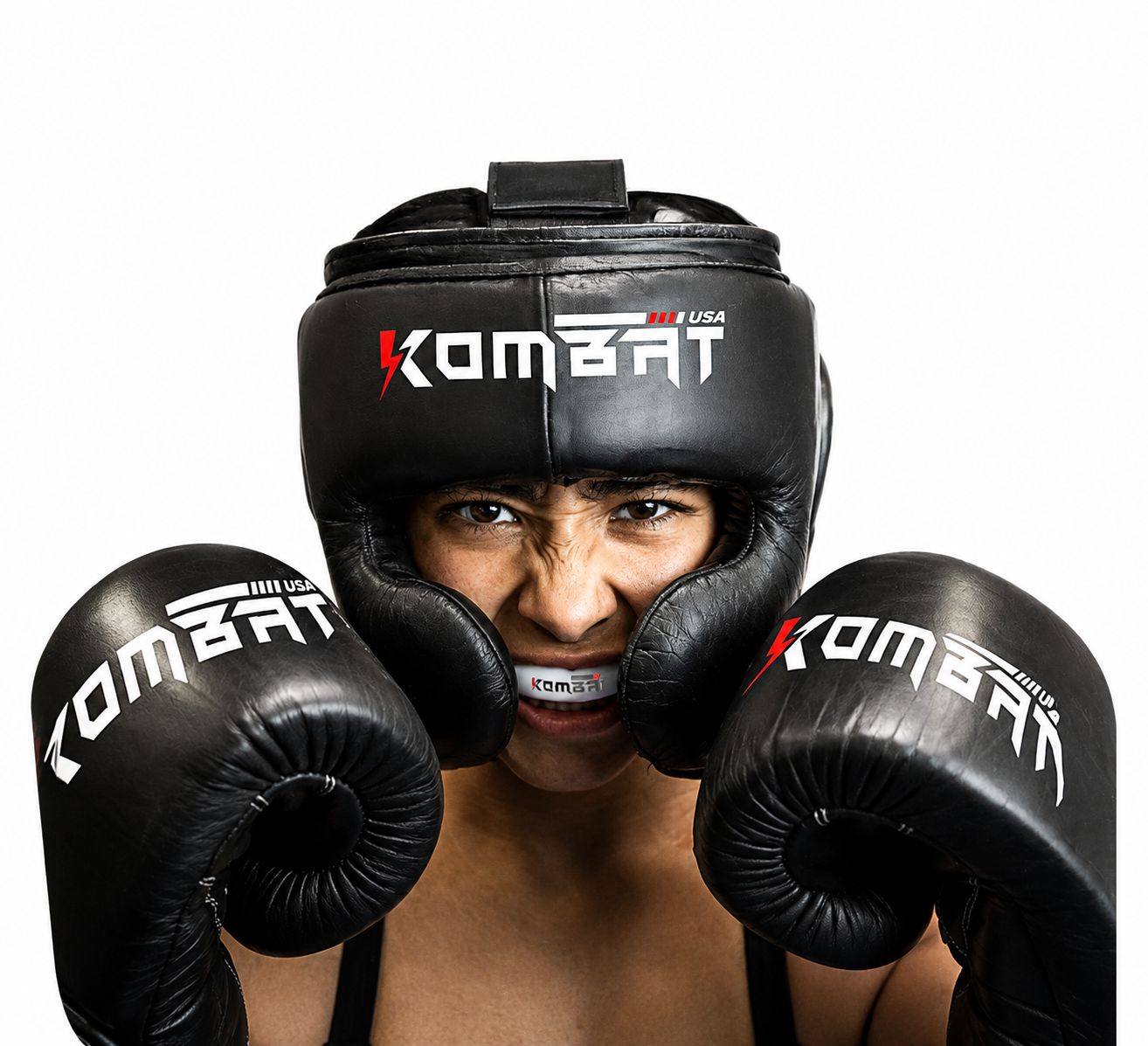KOMBAT PREMIUM FACE PROTECTION BOXING HEADGEAR