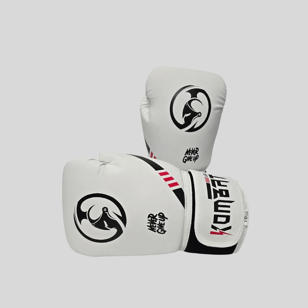 KOMBAT BOXING GLOVES PRO STYLE WHITE