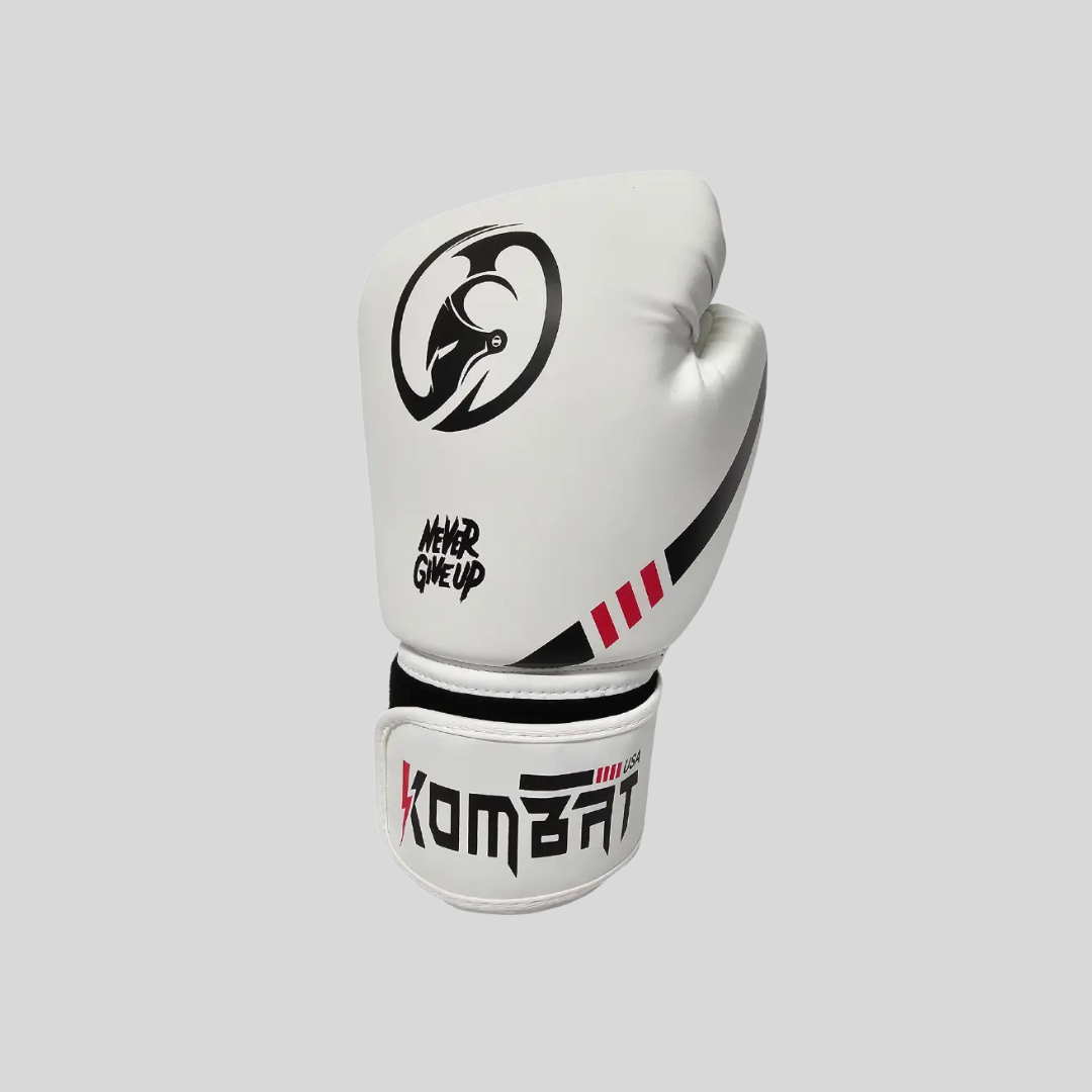 KOMBAT BOXING GLOVES PRO STYLE WHITE