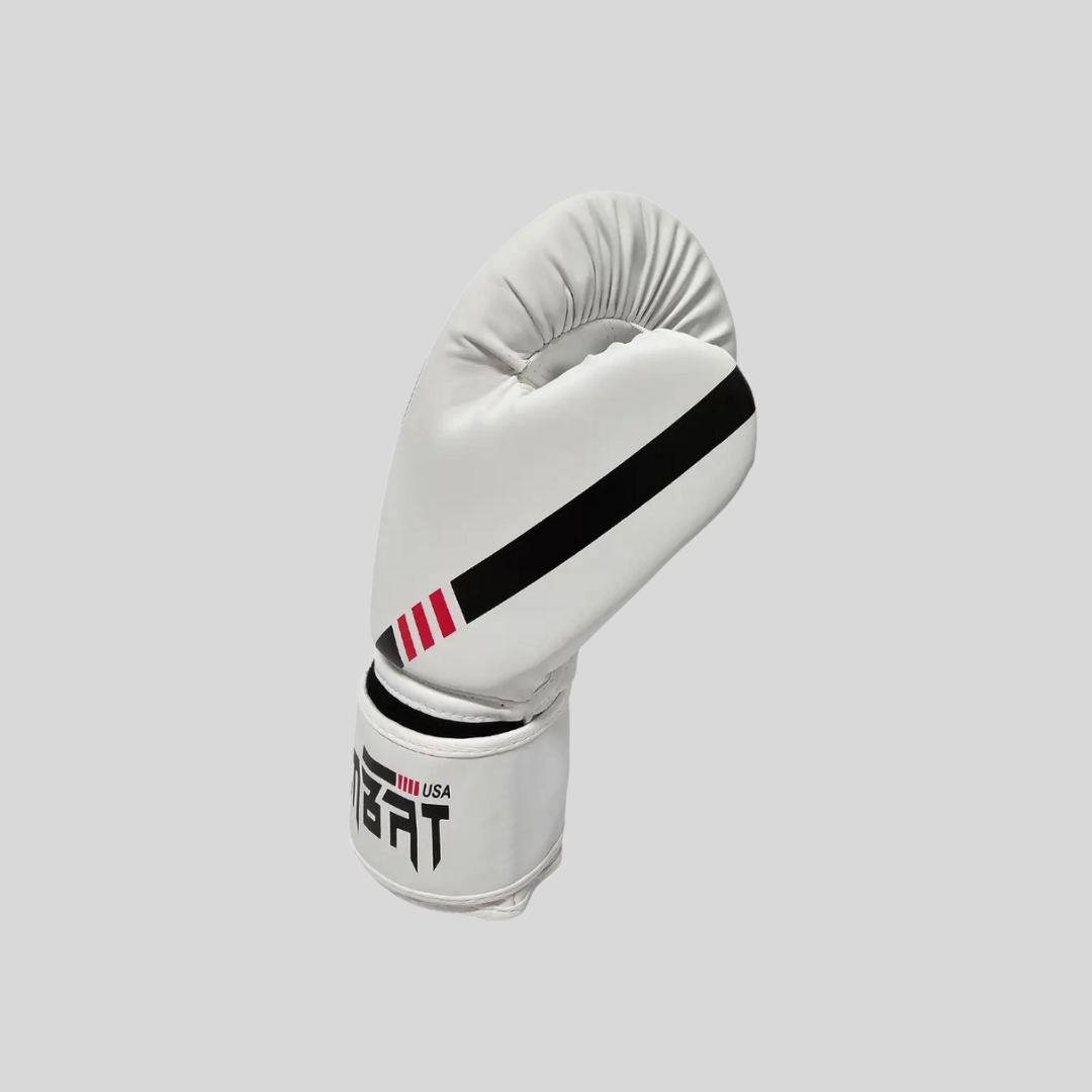 KOMBAT BOXING GLOVES PRO STYLE WHITE