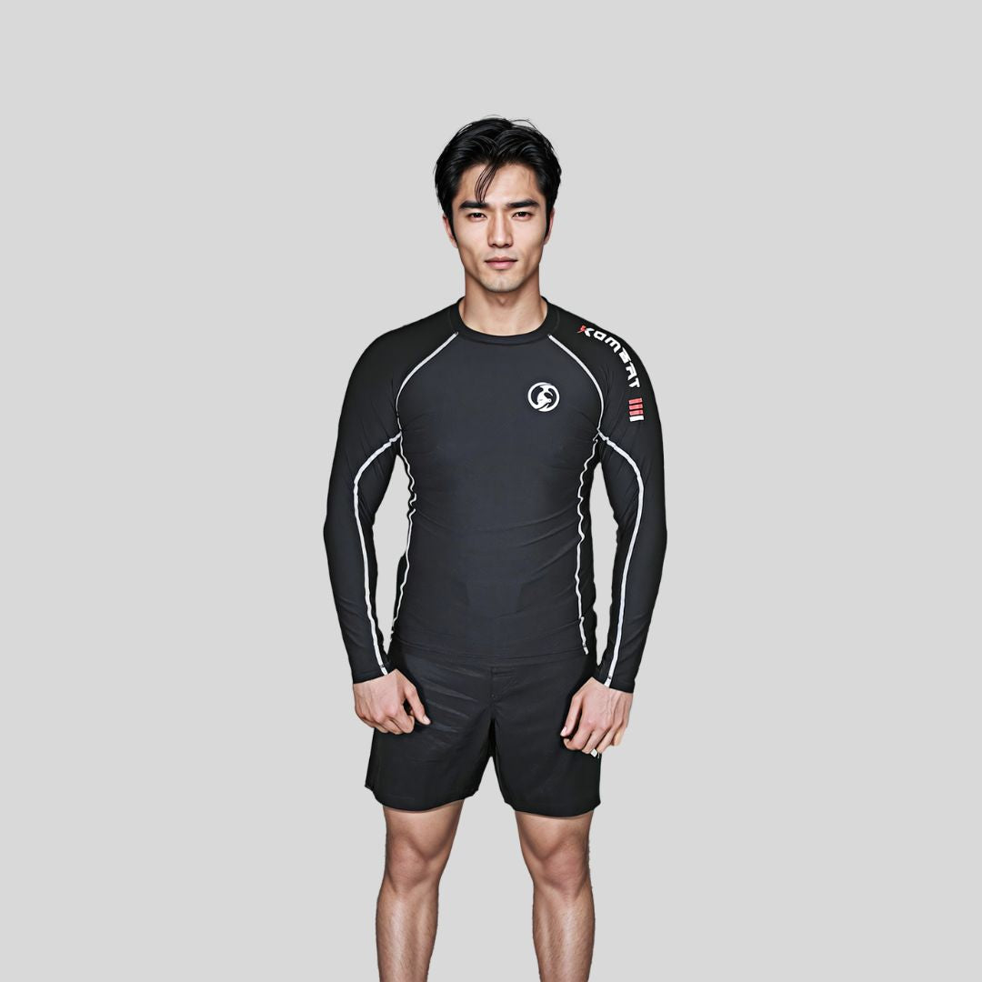 KOMBAT F/S PRO RASH GUARD BLACK
