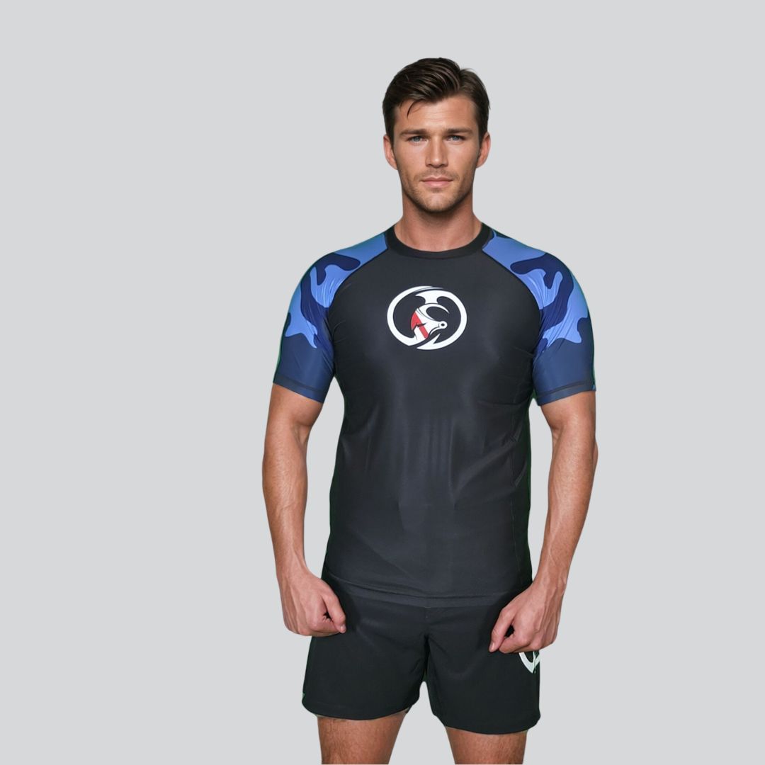 KOMBAT H/S CAMOUFLAGE RASH GUARD KC Ocean