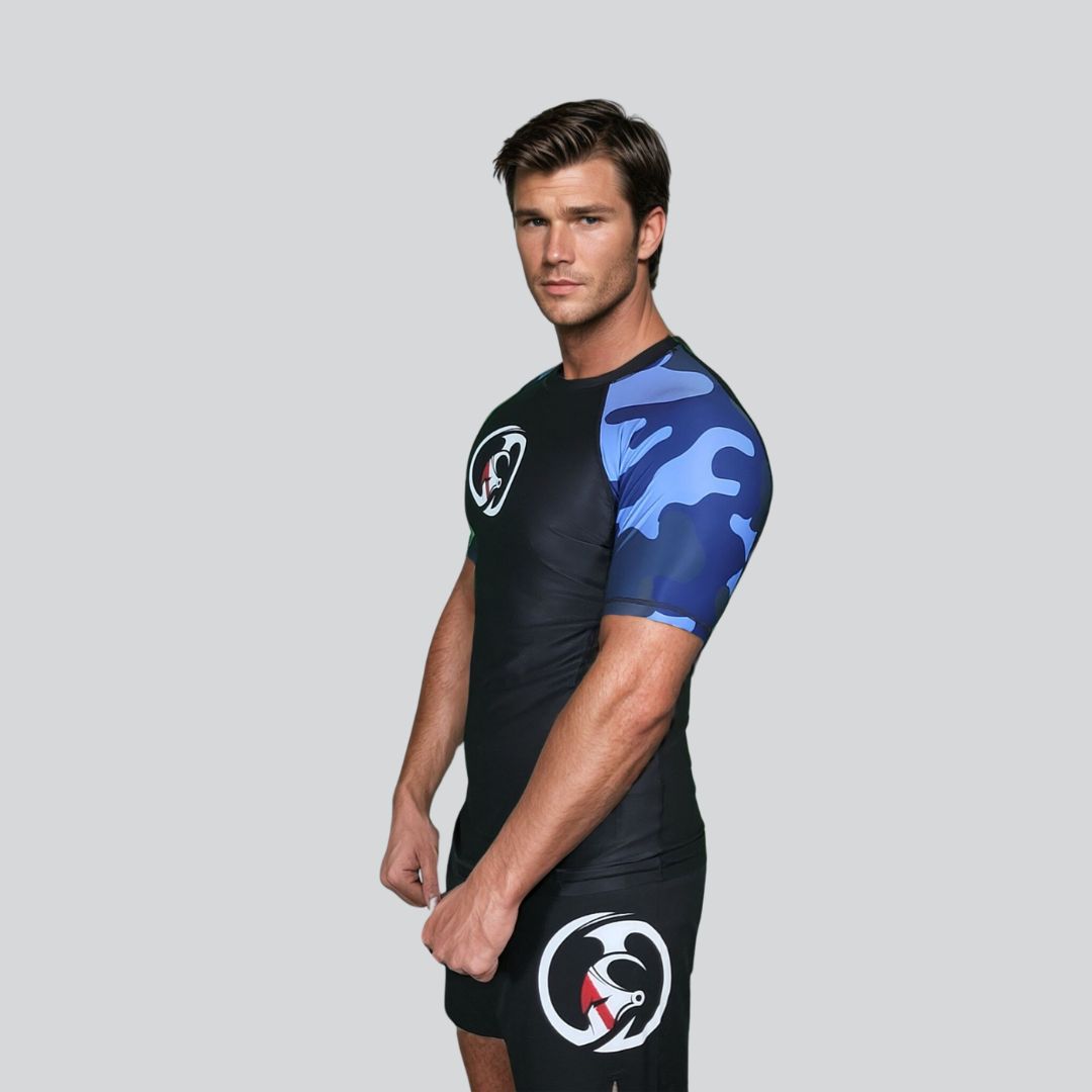 KOMBAT H/S CAMOUFLAGE RASH GUARD KC Ocean