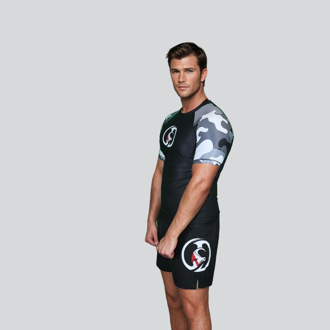 KOMBAT H/S CAMOUFLAGE RASH GUARD KC SNOW White