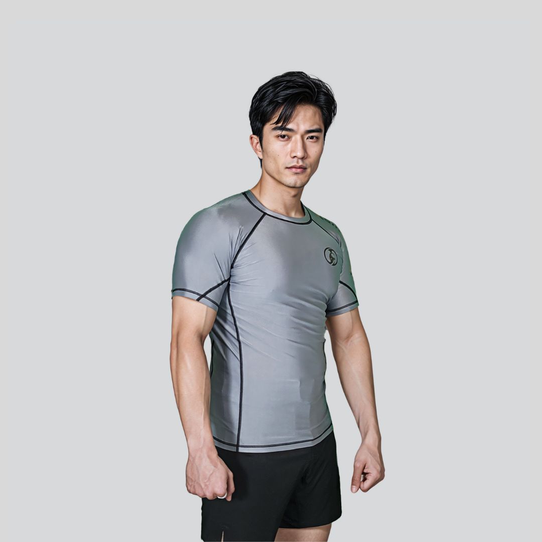 KOMBAT H/S PRO RASH GUARD GRAY