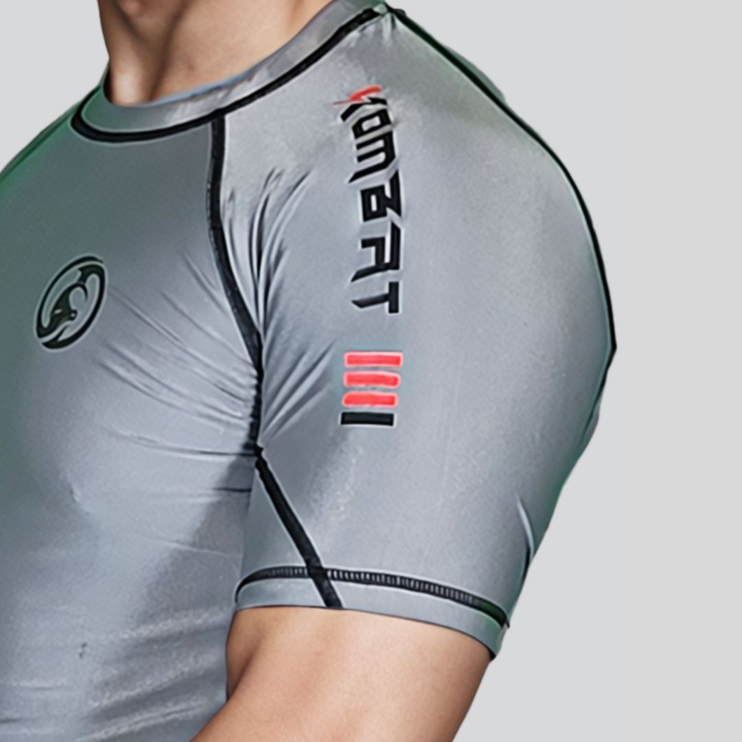 KOMBAT H/S PRO RASH GUARD GRAY