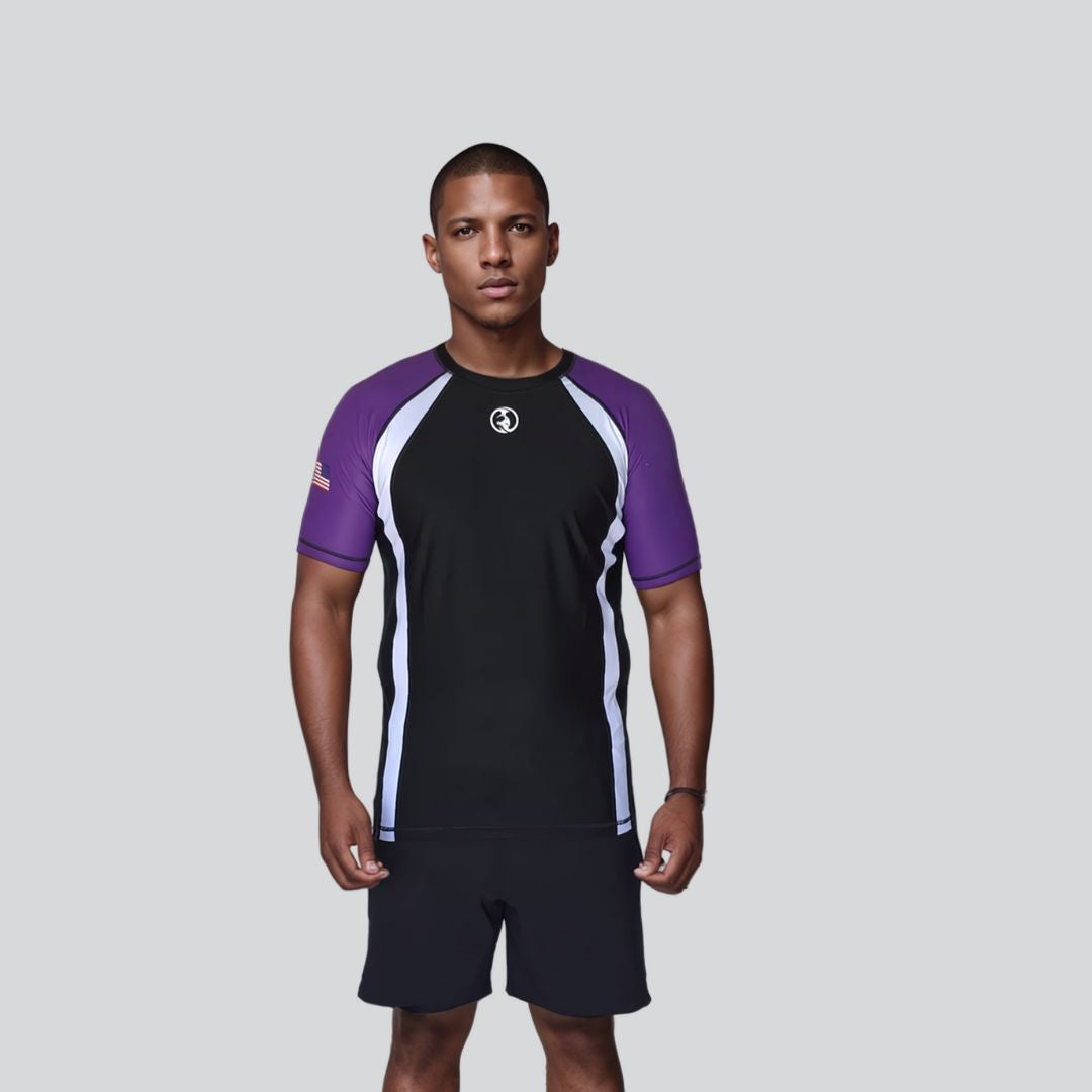 KOMBAT H/S RANKED RASH GUARD PURPLE