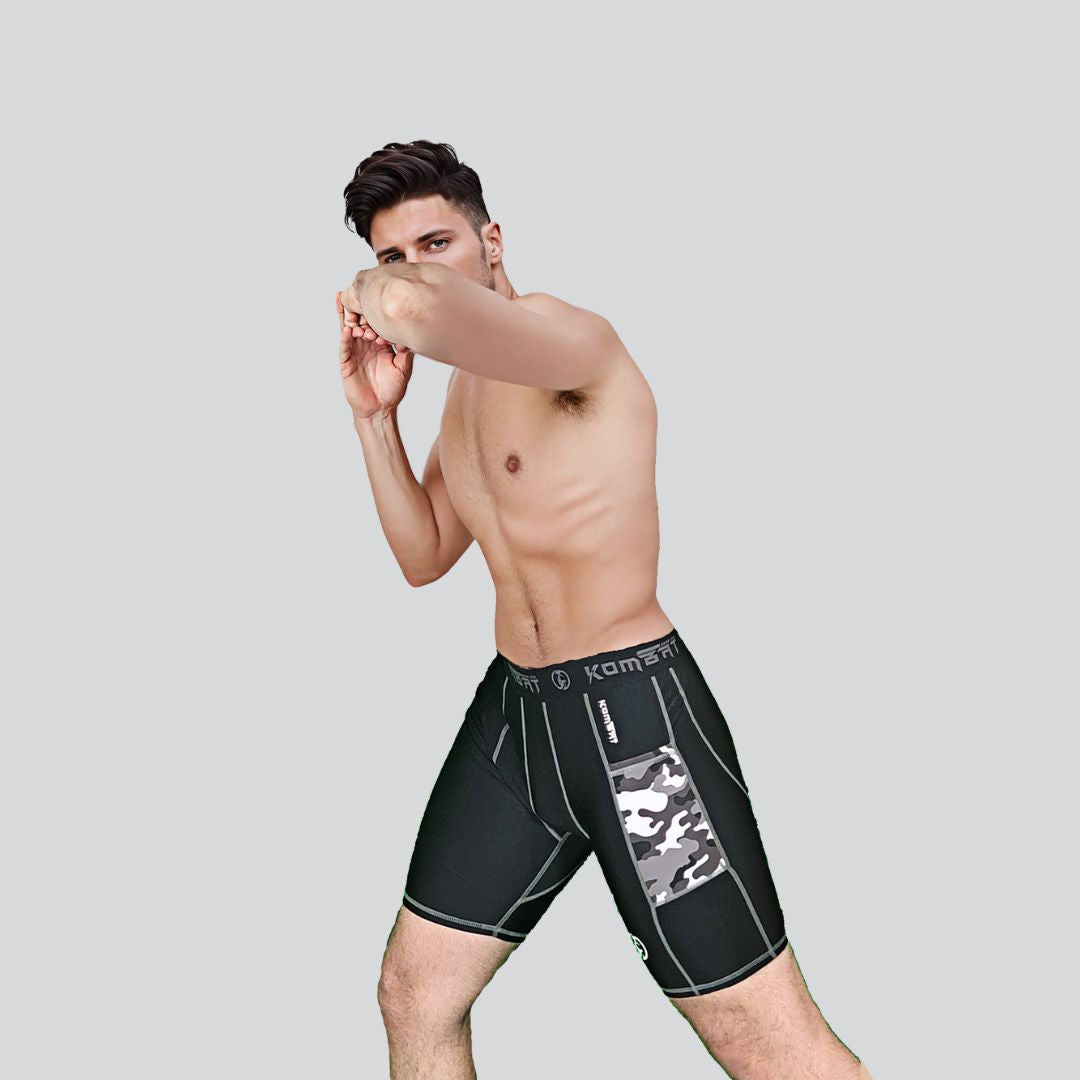 KOMBAT MAN PRO COMPRESSION SHORT BLACK