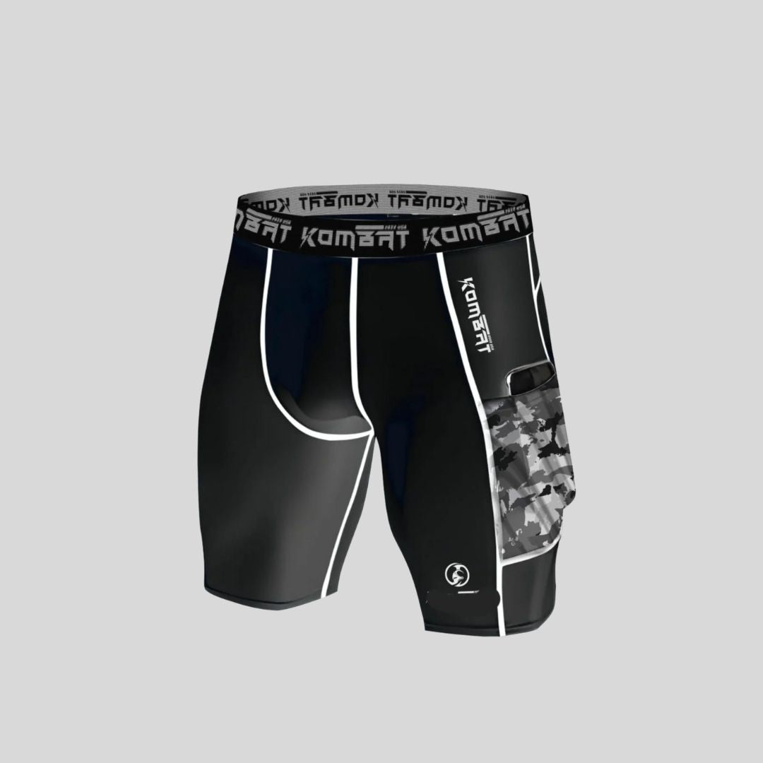 KOMBAT MAN PRO COMPRESSION SHORT BLACK