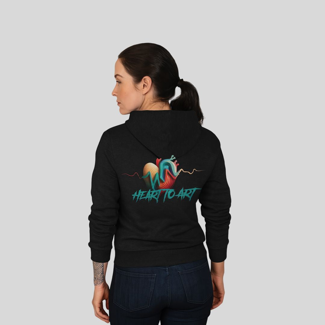 KOMBAT WOMEN'S HOODIE PREMIUM LIGHTWEIGHT HEART TO ART V.1