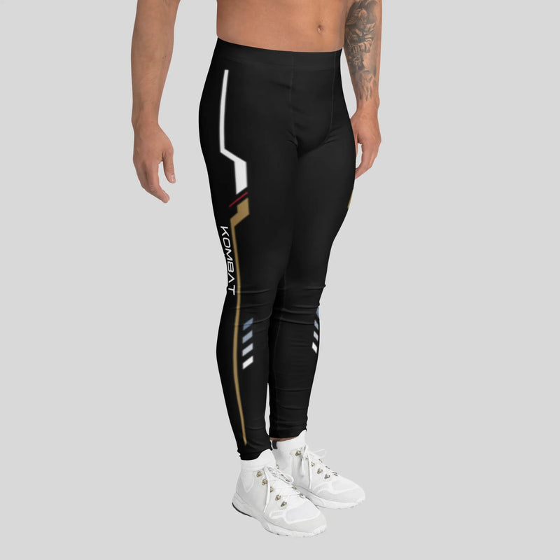 Men's Grappling Spats by Kombat,BJJ Spats,bjj spats men's,men's spats,best bjj spats,mens-spats-leggings,Men's Spats BJJ,Premium Black BJJ Spats
