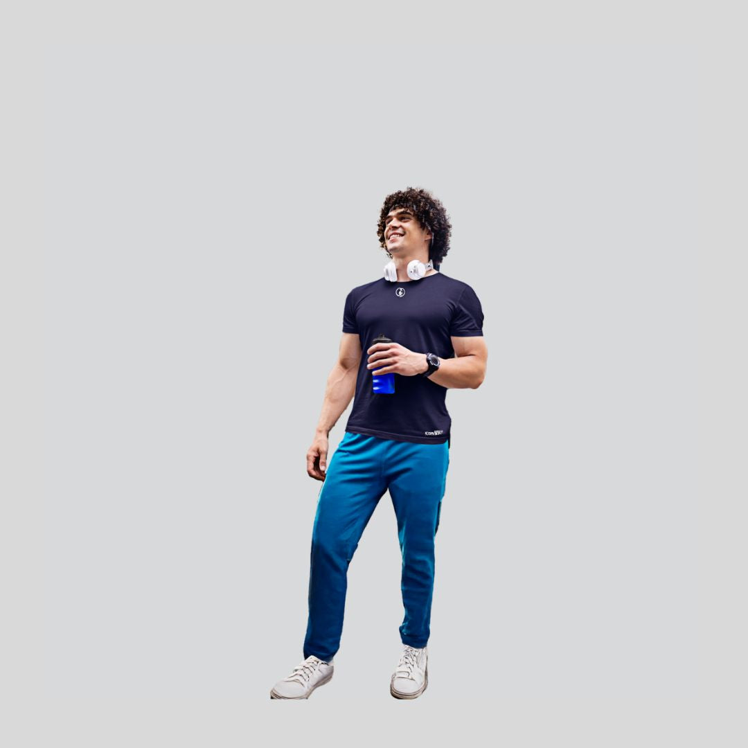 ROUND NECK T-SHIRT BLUE