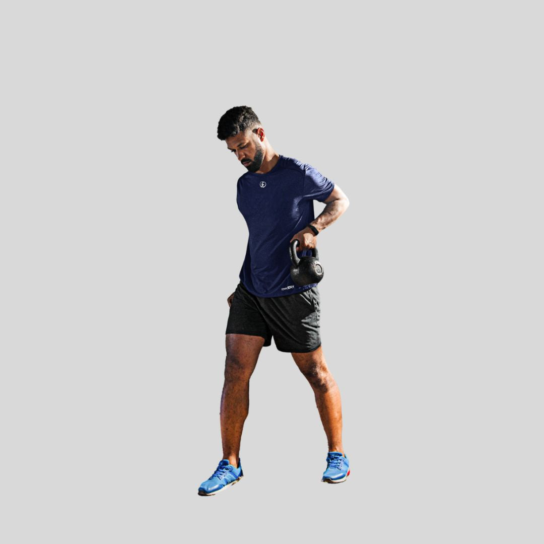 ROUND NECK T-SHIRT BLUE