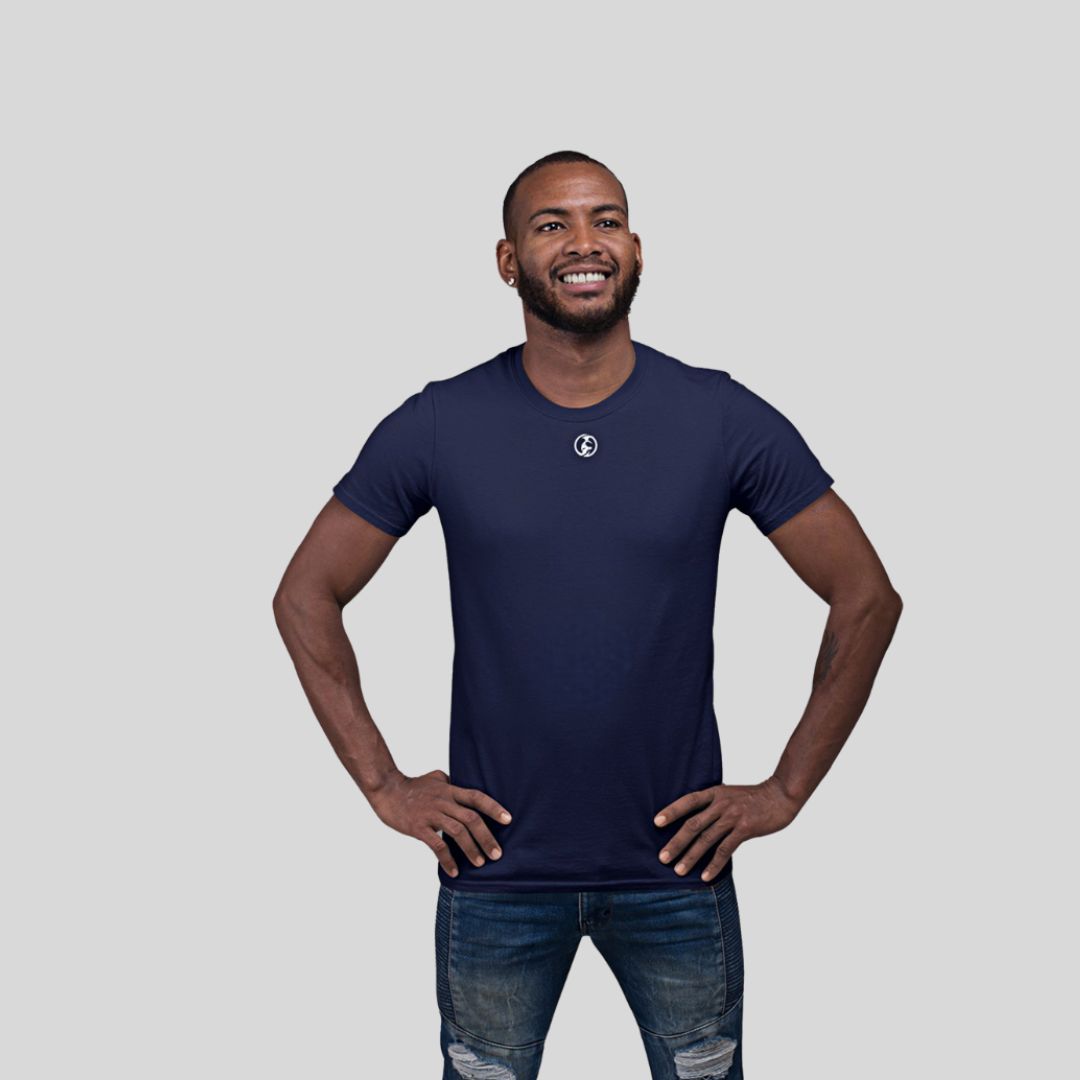 ROUND NECK T-SHIRT BLUE