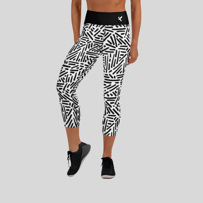 Unstoppable Yoga Capri Leggings by Kombat,high waisted capri yoga pants,capri yoga pants with pockets