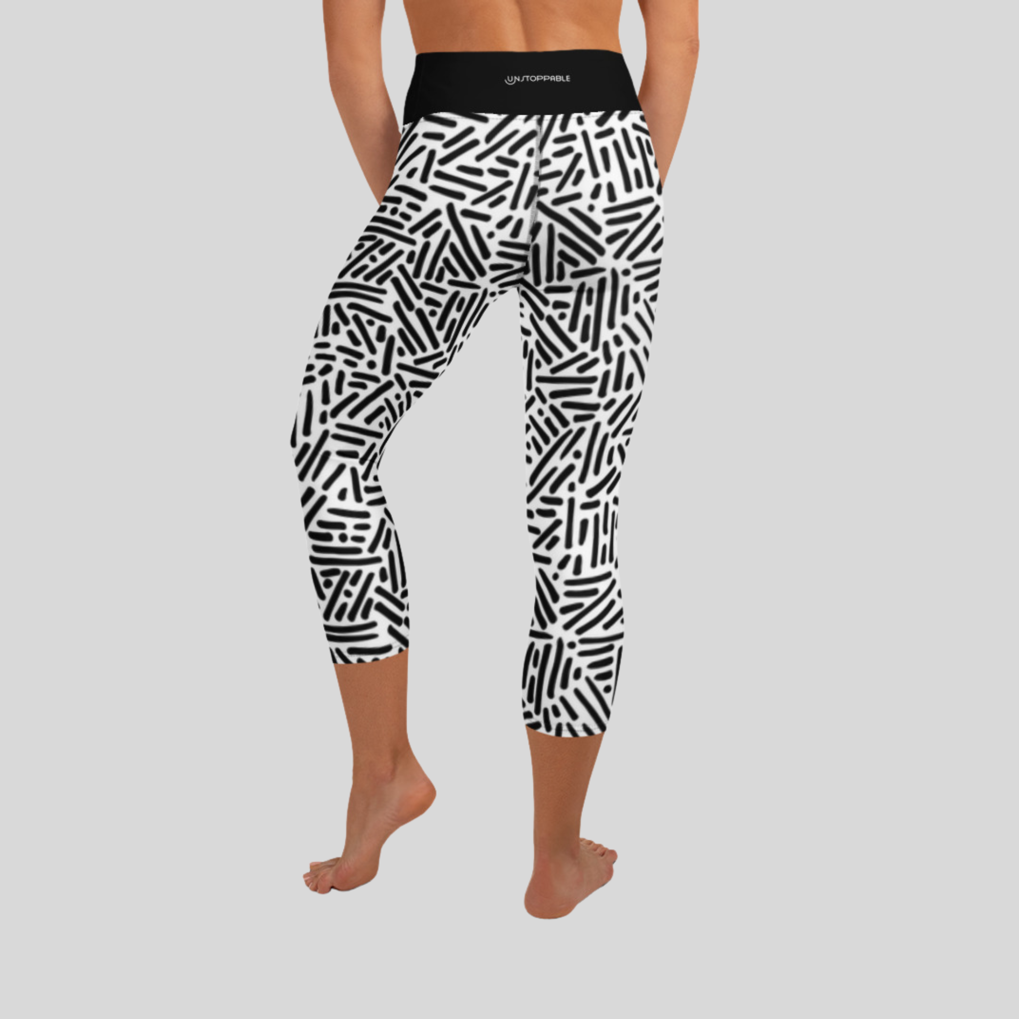 Unstoppable Yoga Capri Leggings by Kombat,high waisted capri yoga pants,capri yoga pants with pockets