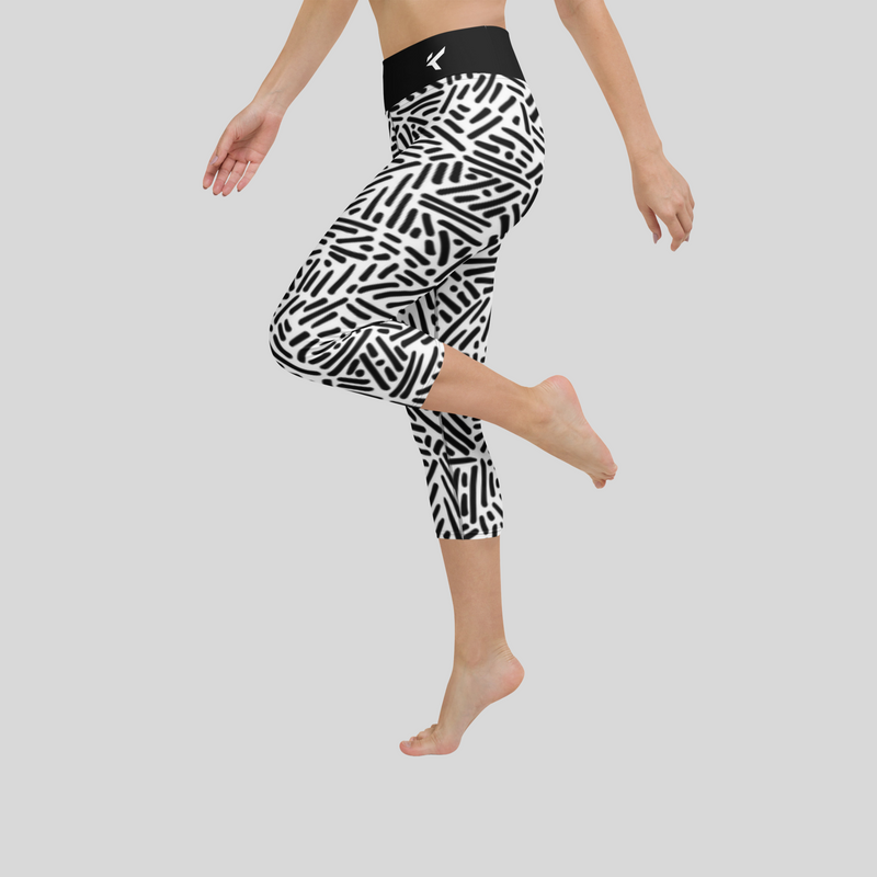 Unstoppable Yoga Capri Leggings by Kombat,high waisted capri yoga pants,capri yoga pants with pockets