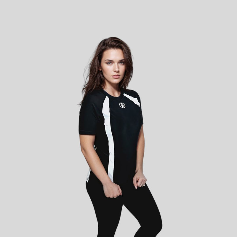 WOMAN HALF SLEEVE RANKED RASH GUARD