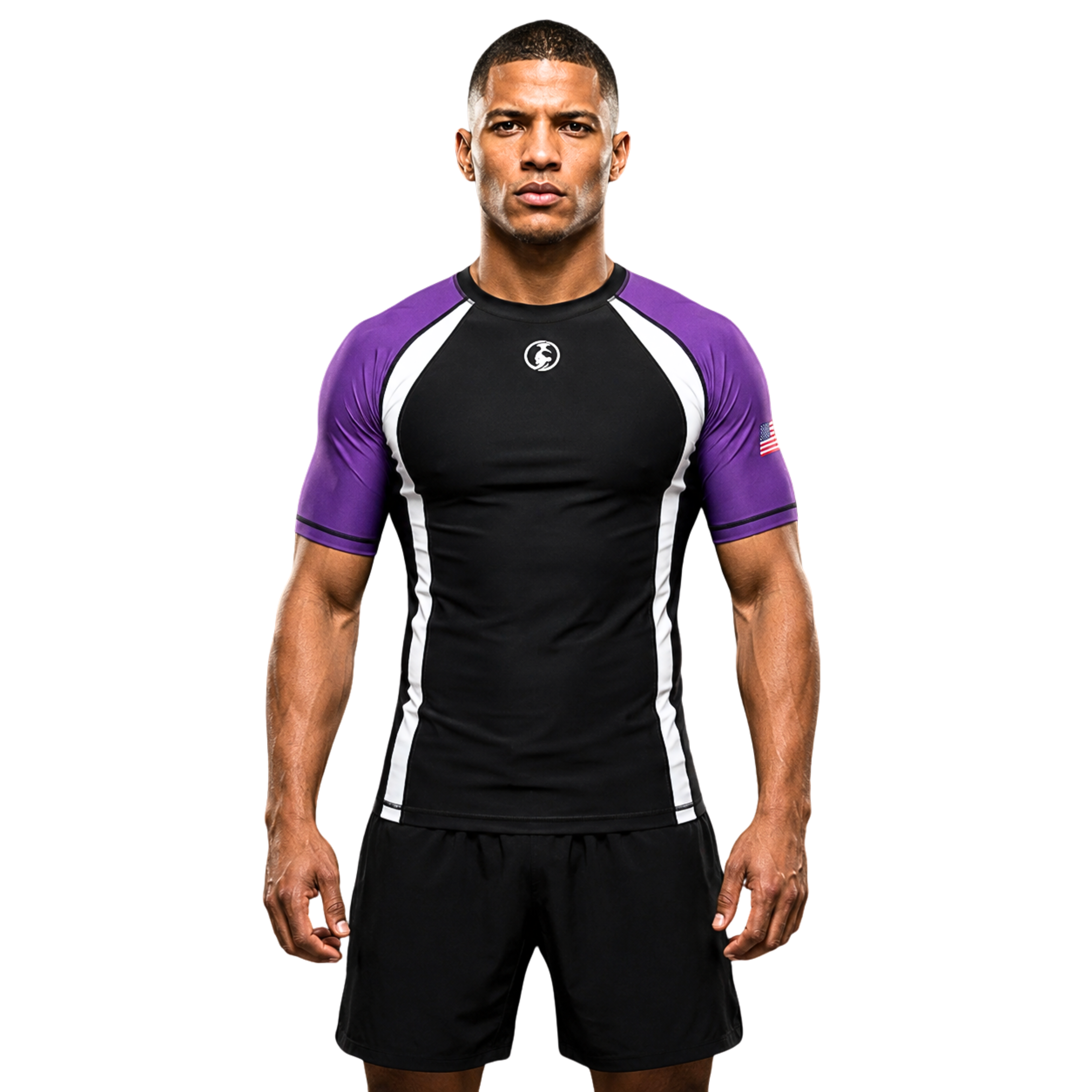 ADULT RASH GUARD H/S GUARD PURPLE