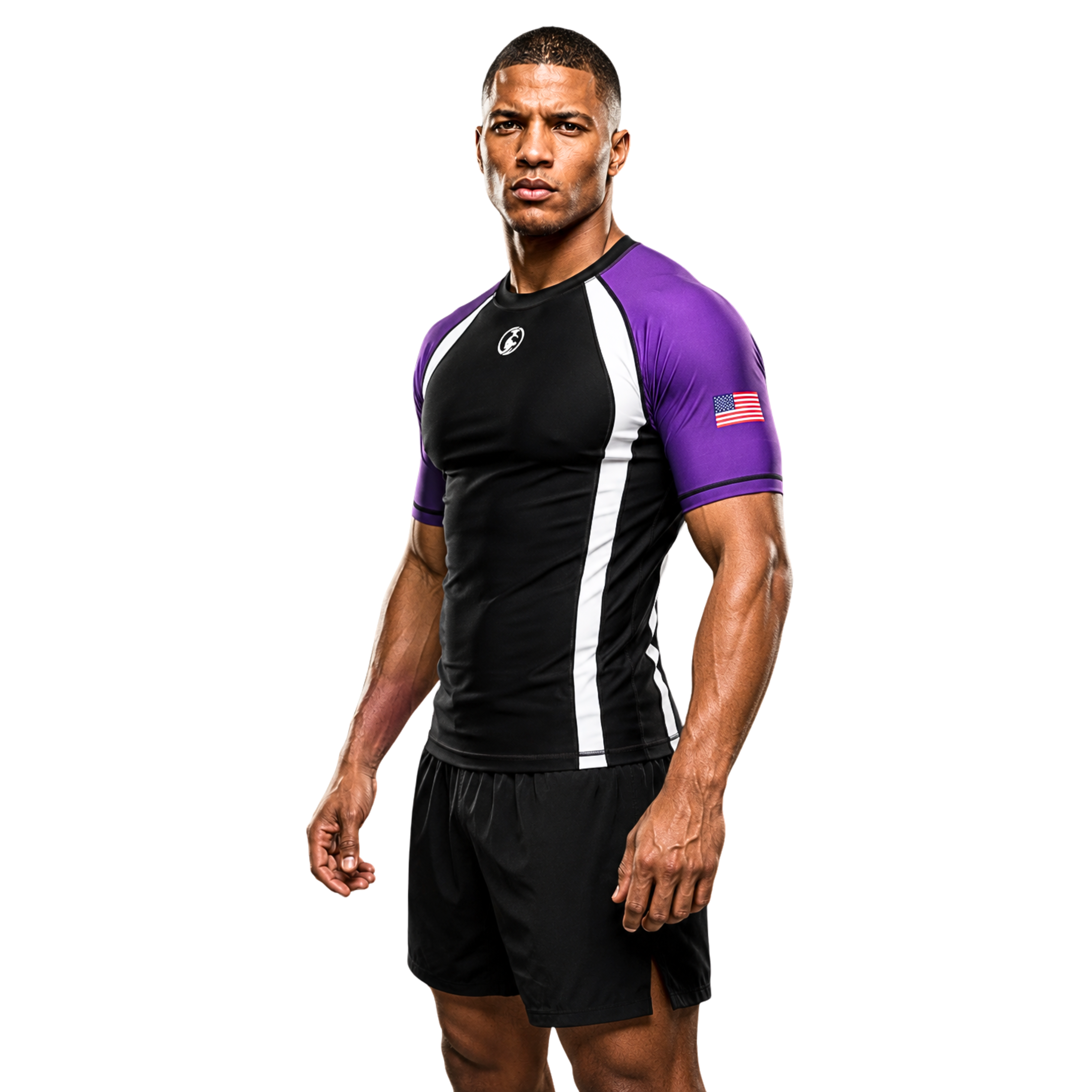 ADULT RASH GUARD H/S GUARD PURPLE