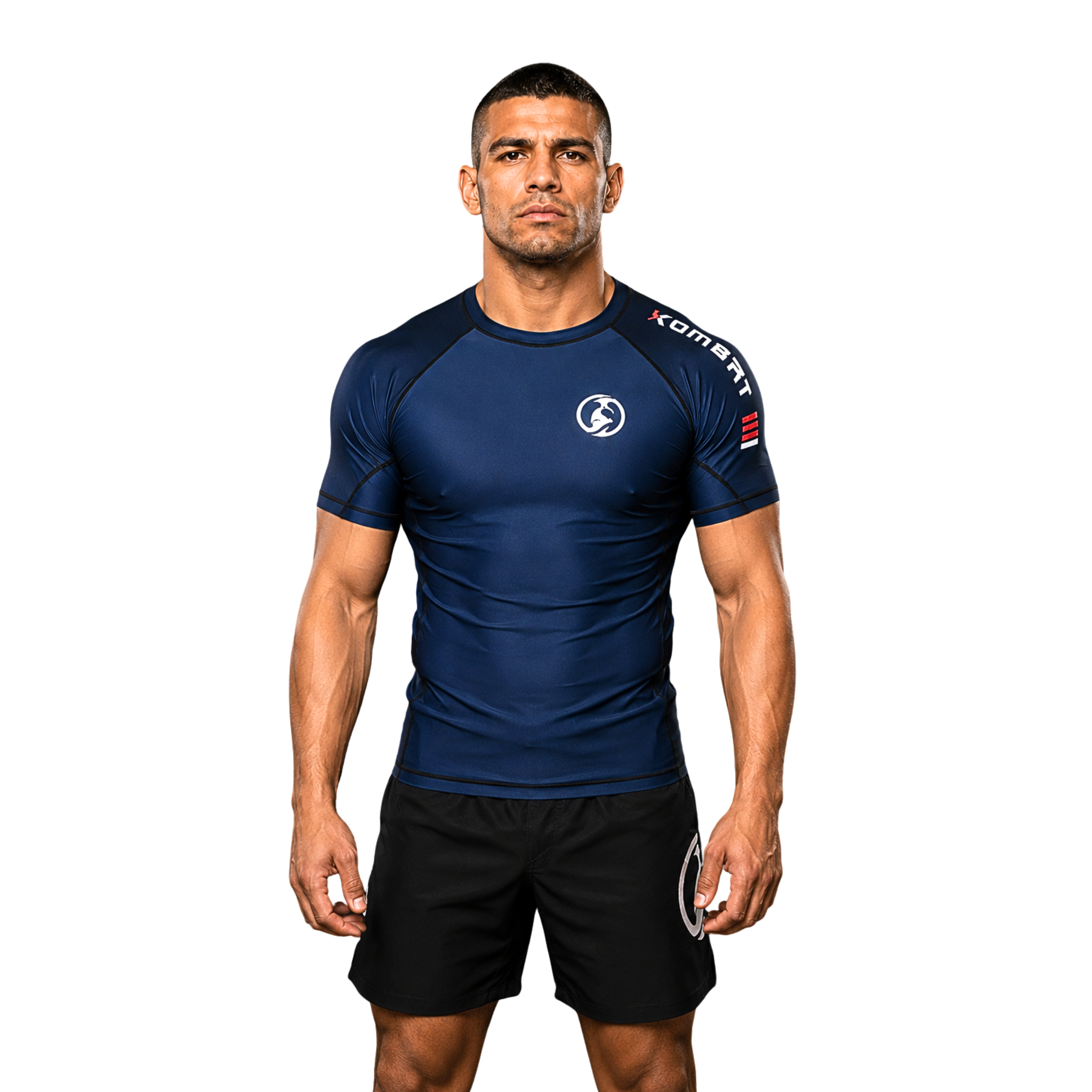 KOMBAT MMA RASH GUARDS H/S PRO BLUE | BJJ RASHGUARDS