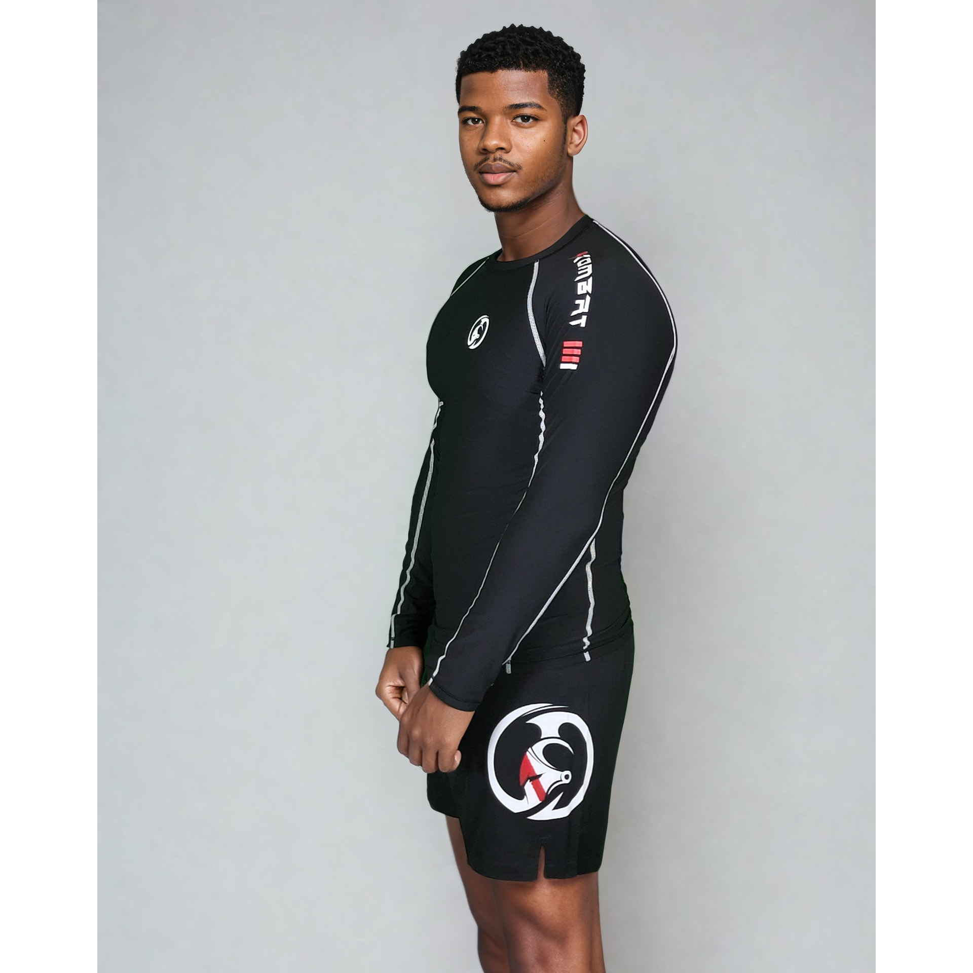 KOMBAT F/S PRO RASH GUARD BLACK