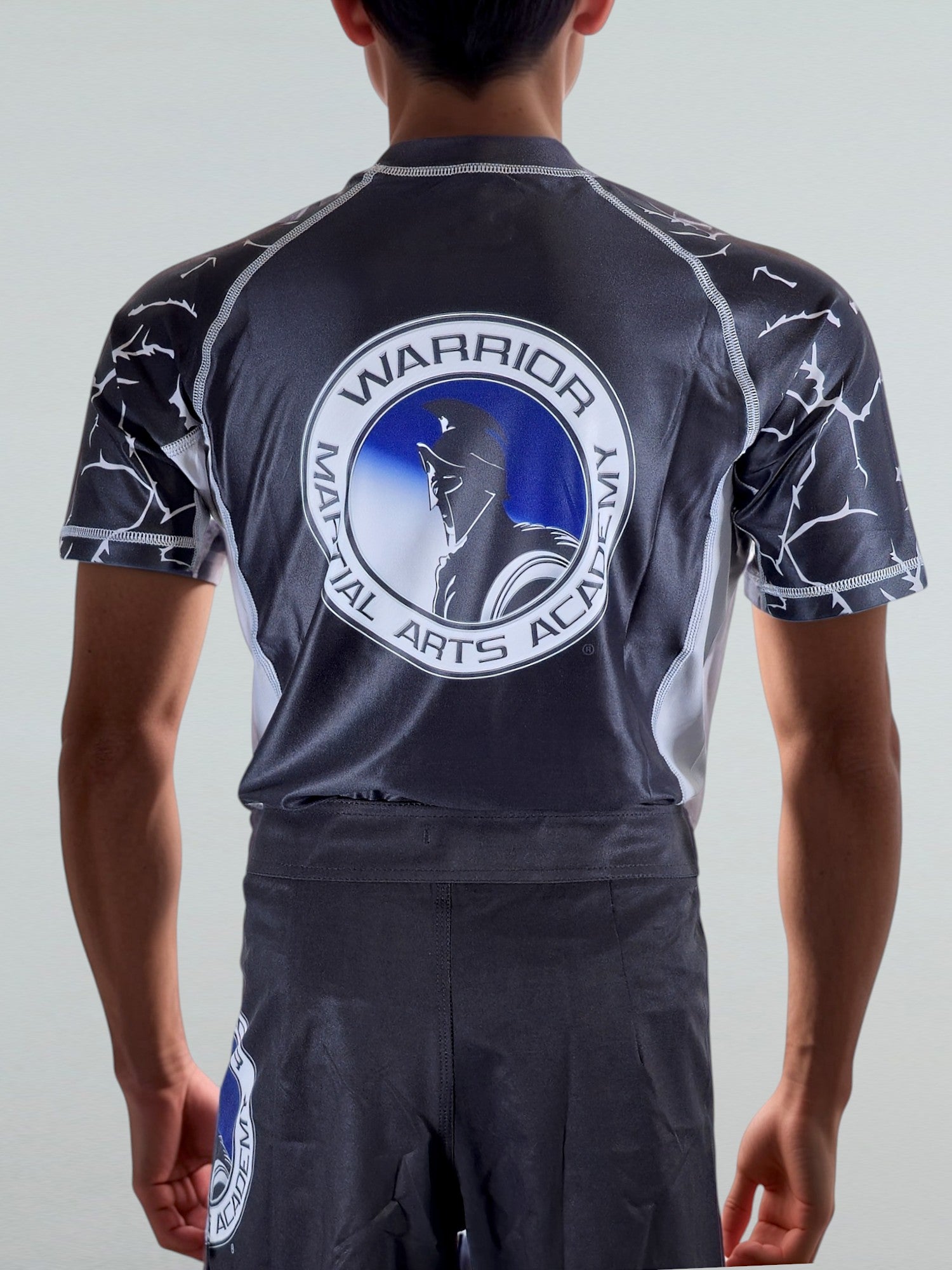 WARRIOR ADULT RASH GUARD BLK/GREY