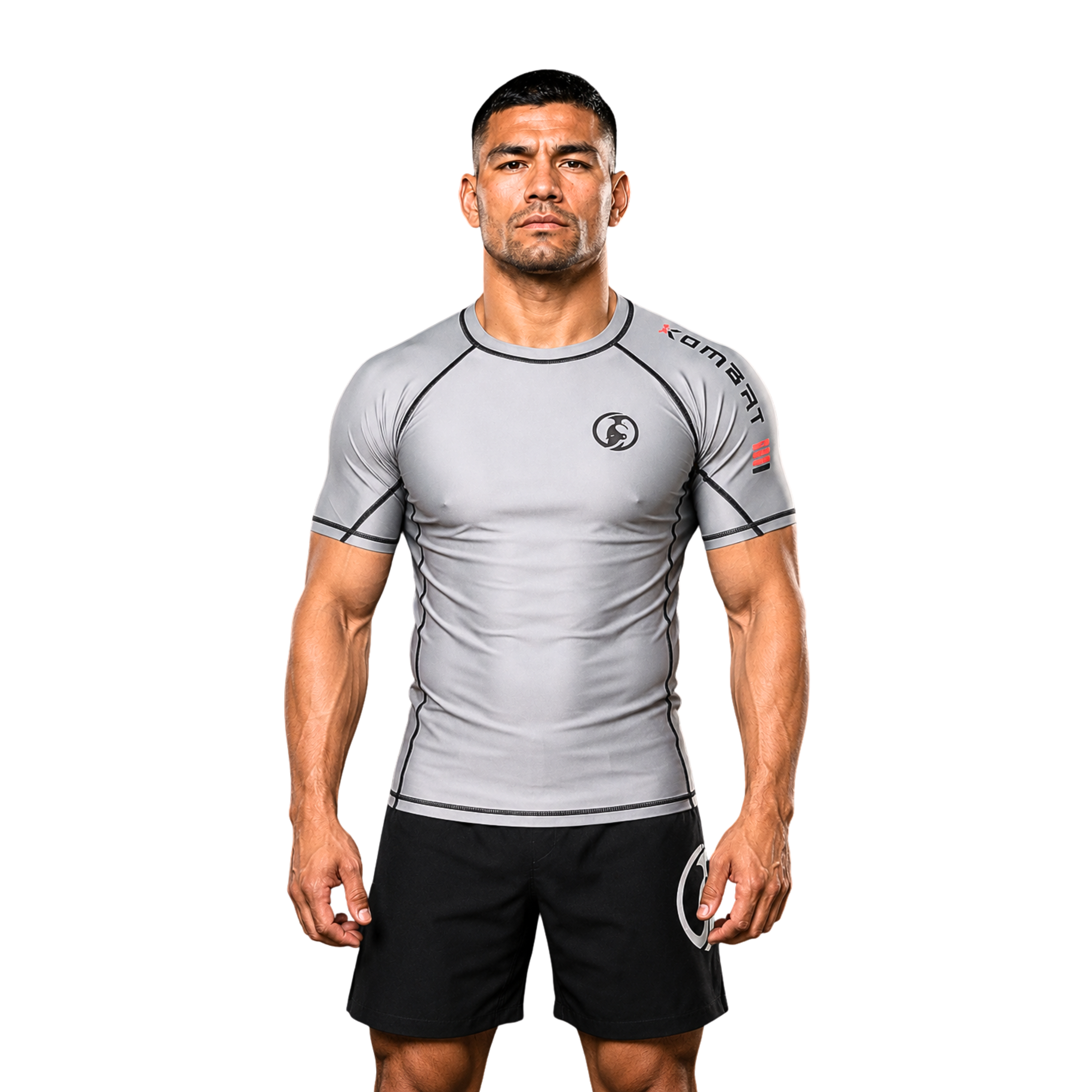 ADULT RASH GUARD H/S PRO GRAY | KOMBAT USA