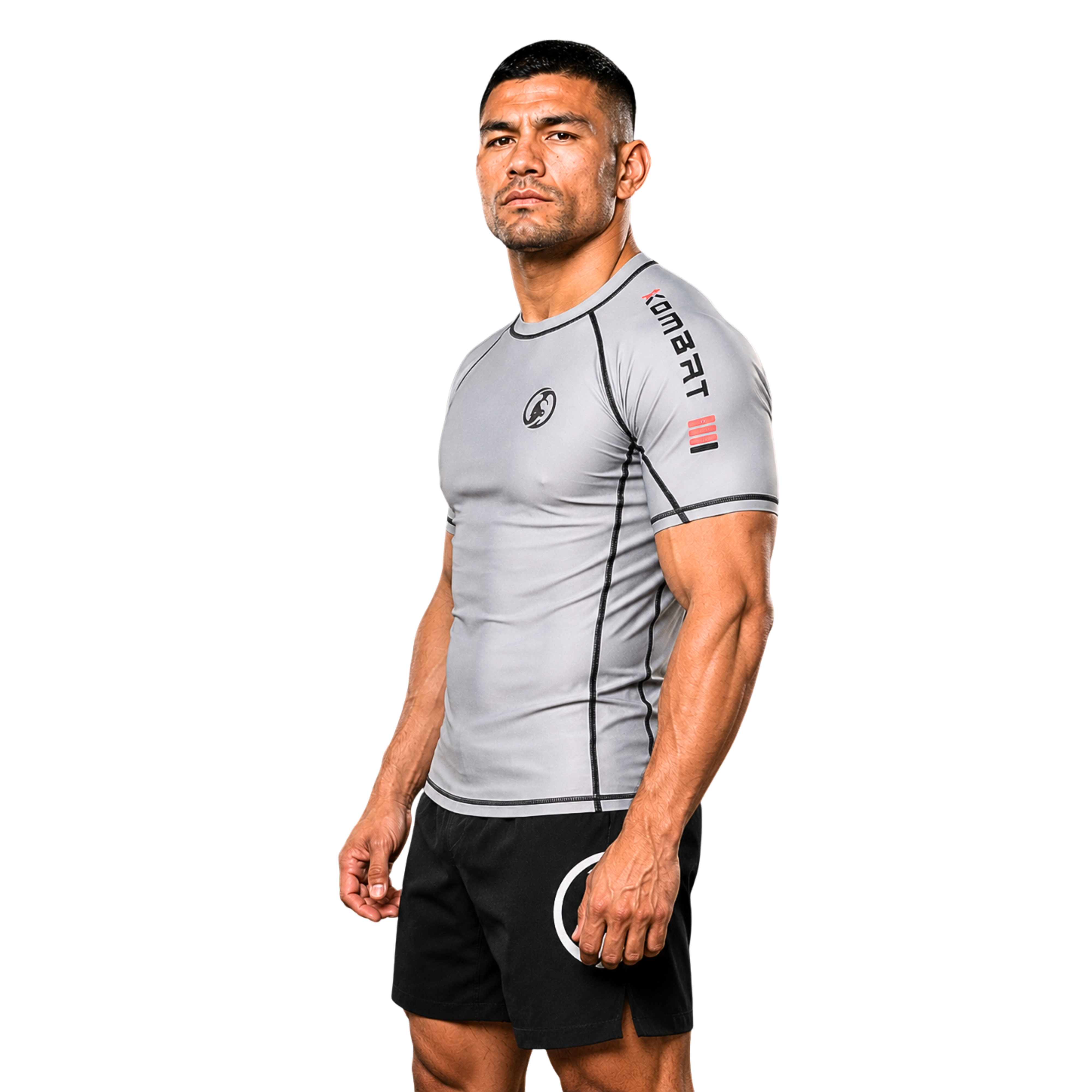 ADULT RASH GUARD H/S PRO GRAY | KOMBAT USA