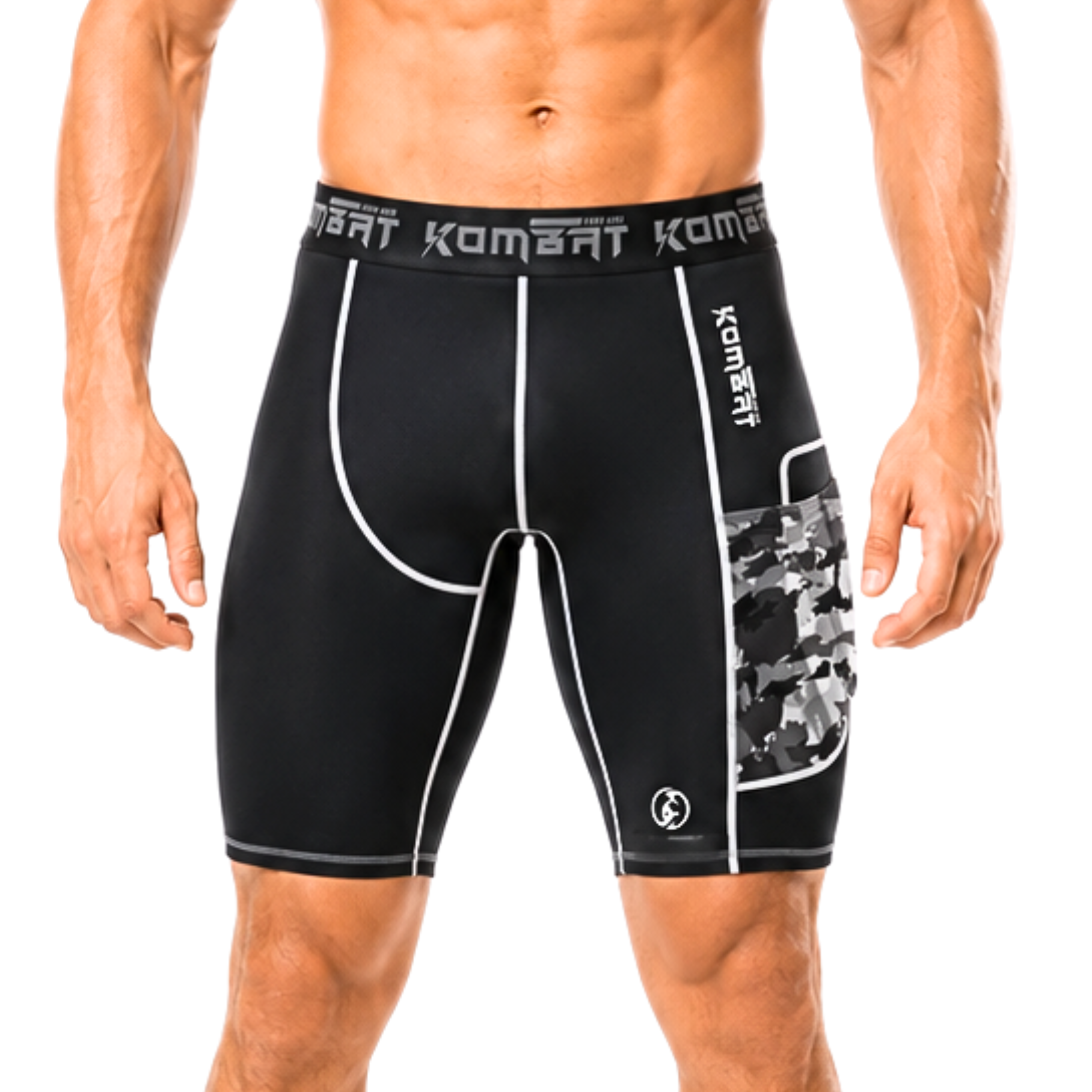 KOMBAT COMPRESSION SHORT BLACK CAMOUFLAGE