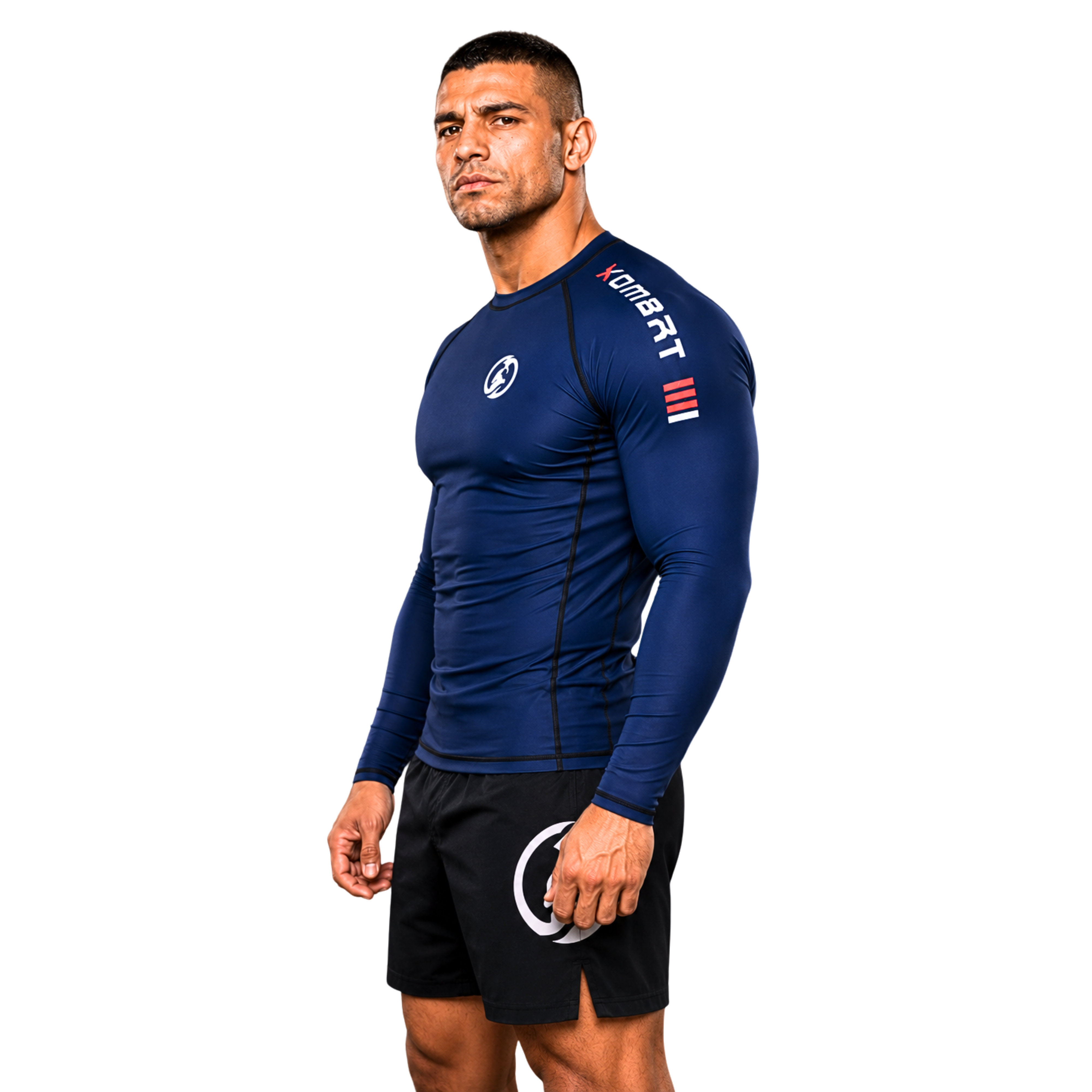 KOMBAT PRO RANKED LONG SLEEVE MENS RASH GUARDS BLUE | BJJ RASHGUARDS