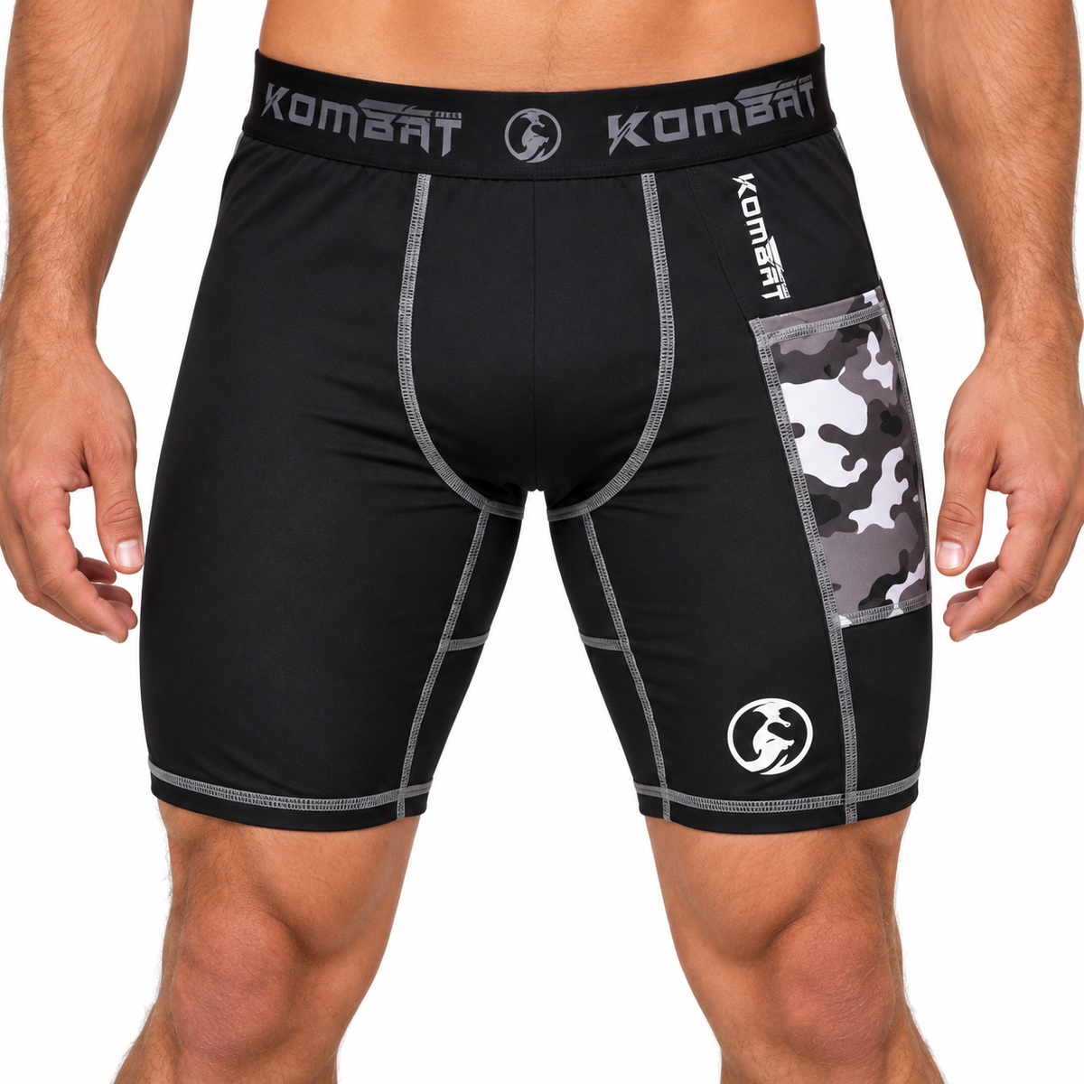 KOMBAT COMPRESSION SHORT BLACK CAMOUFLAGE