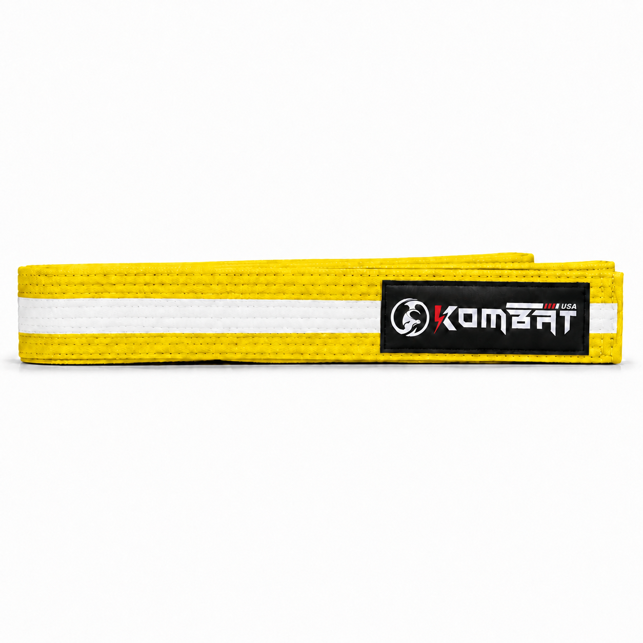 KOMBAT KIDS BJJ PREMIUM BELT - Yellow/White