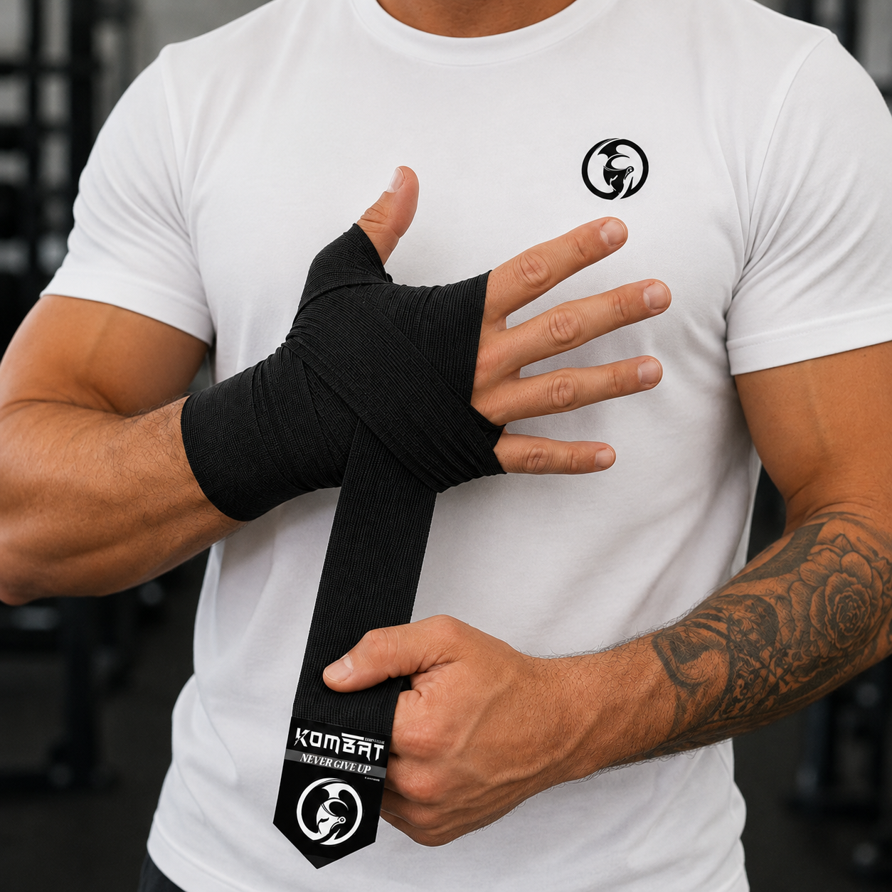 KOMBAT BOXING HAND WRAPS – BLACK
