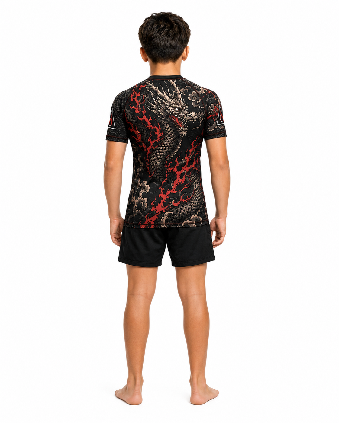 KM W-S YOUTH HALF SLEEVE PRO RASH GUARD  Design 1