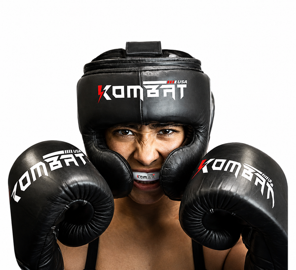 KOMBAT PREMIUM FACE PROTECTION BOXING HEADGEAR