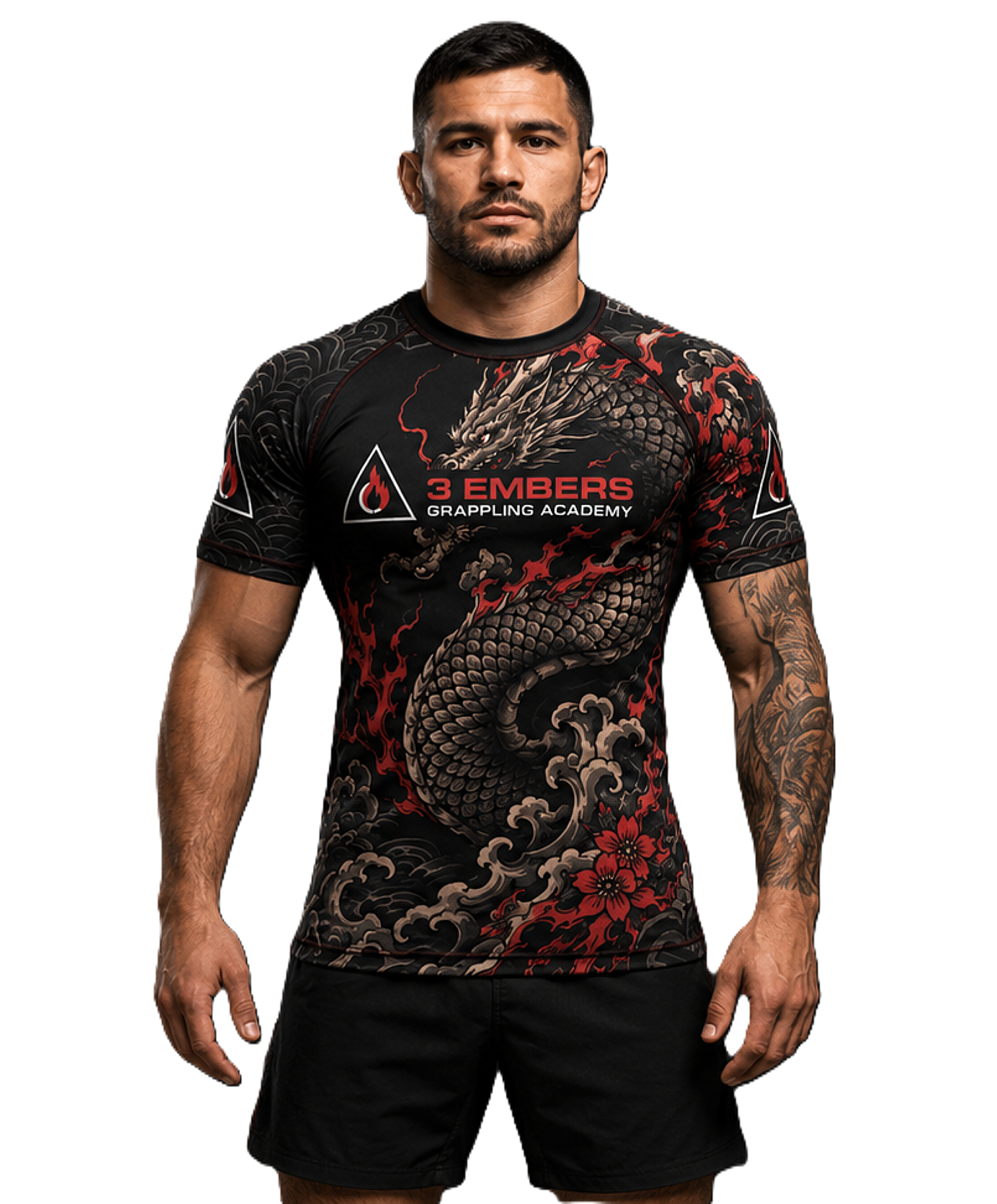 KM W-S ADULT HALF SLEEVE PRO RASH GUARD  Design 1