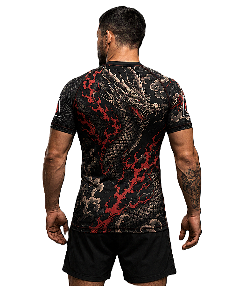 KM W-S ADULT HALF SLEEVE PRO RASH GUARD  Design 1