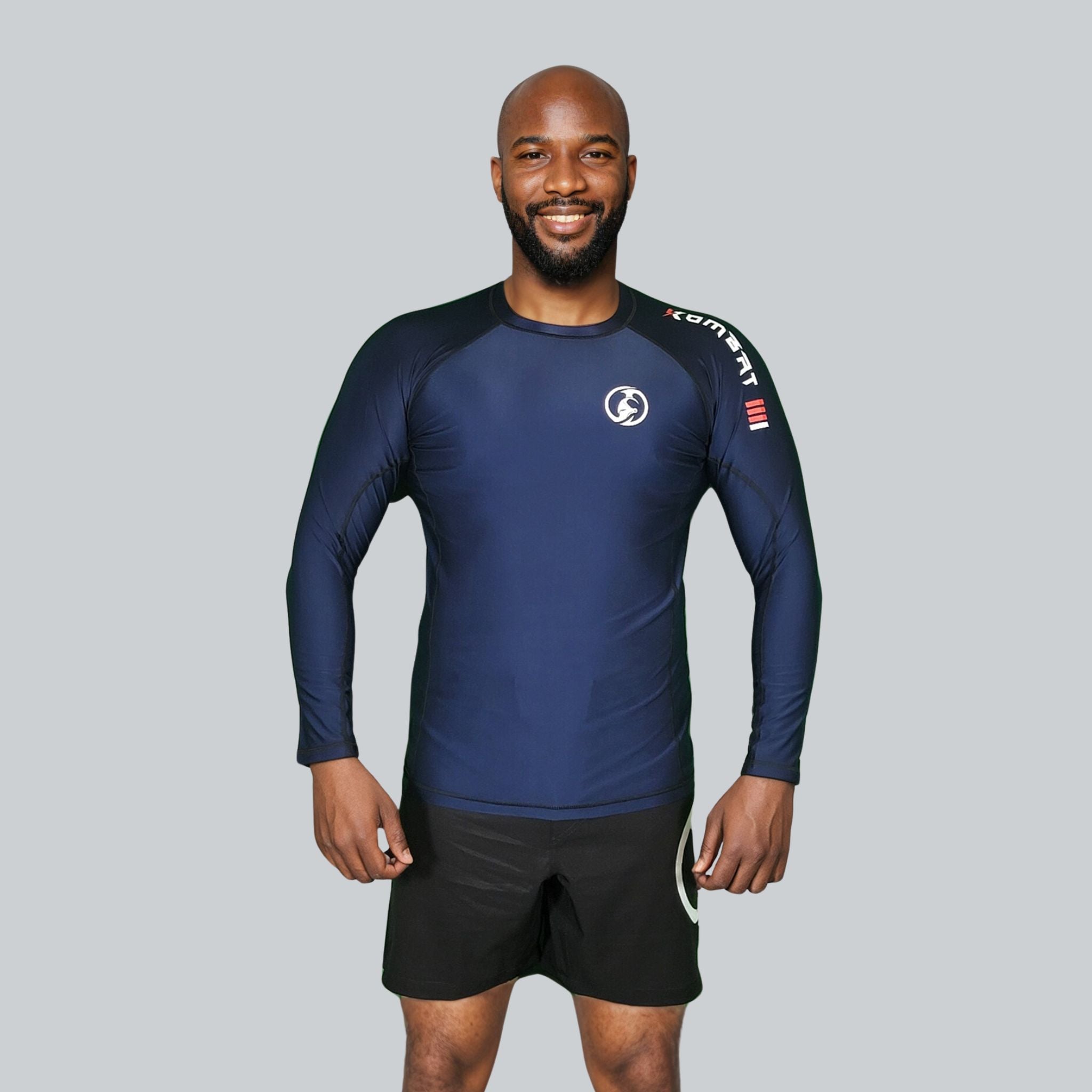 KOMBAT F/S PRO RASH GUARD BLUE