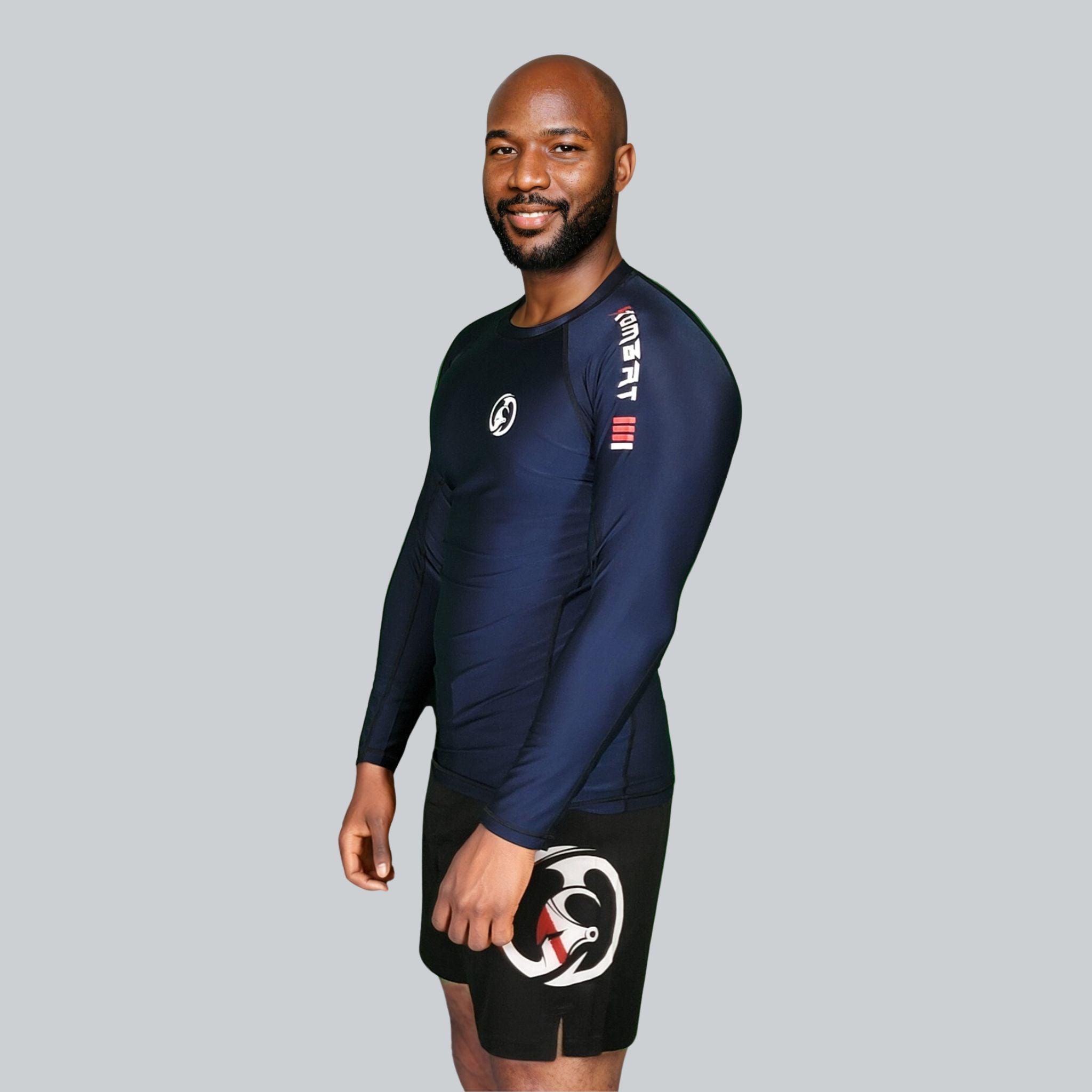 KOMBAT F/S PRO RASH GUARD BLUE