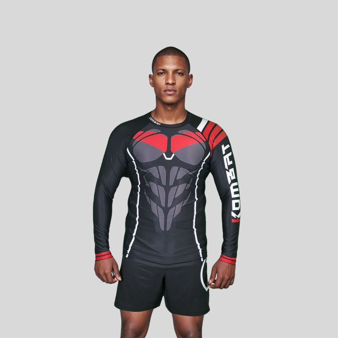 KOMBAT F/S NIGHT WING RASH GUARD
