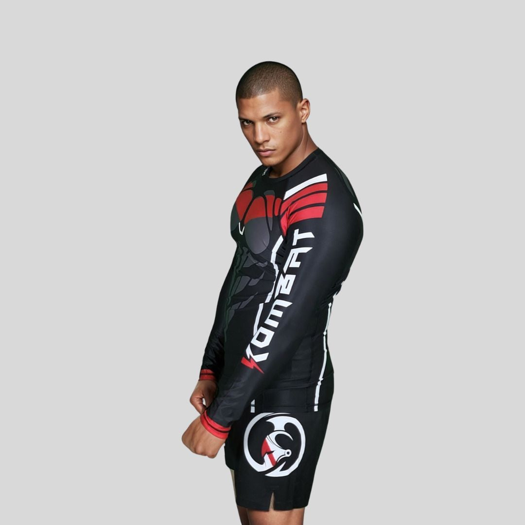 KOMBAT F/S NIGHT WING RASH GUARD
