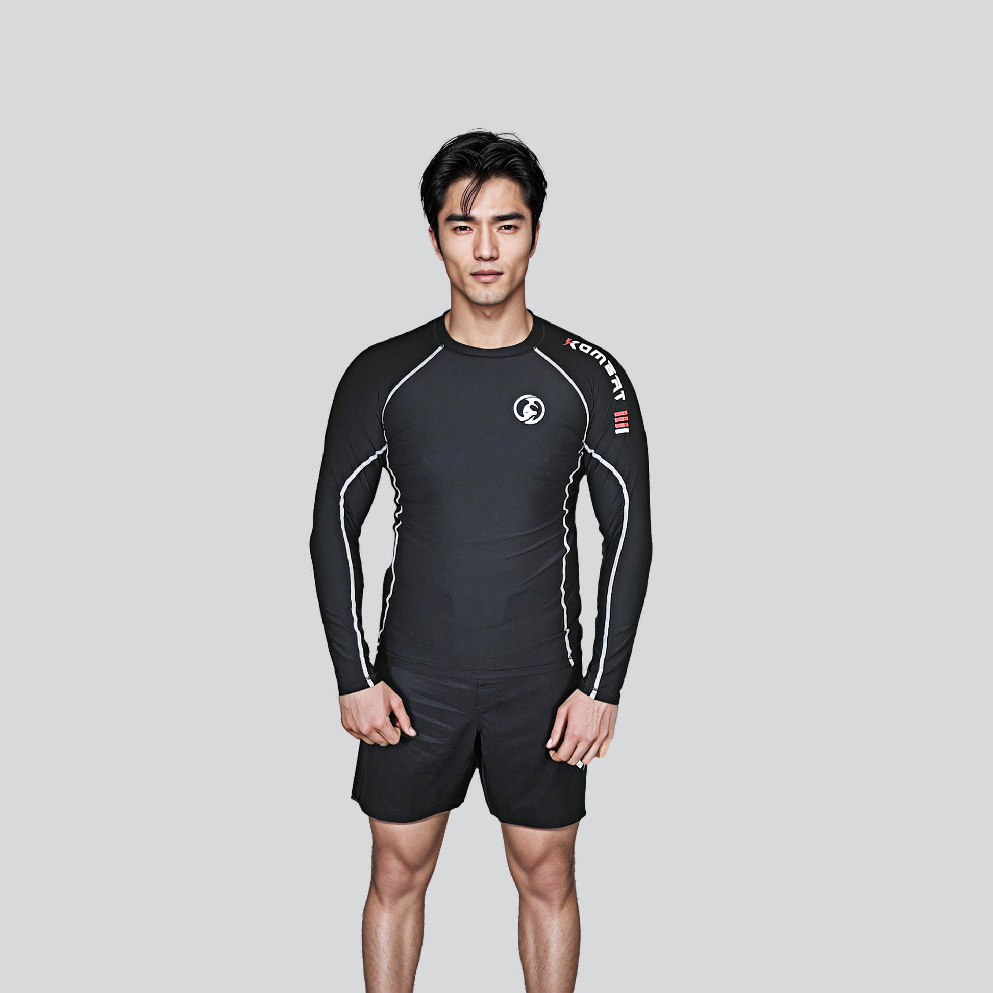 KOMBAT F/S PRO RASH GUARD BLACK