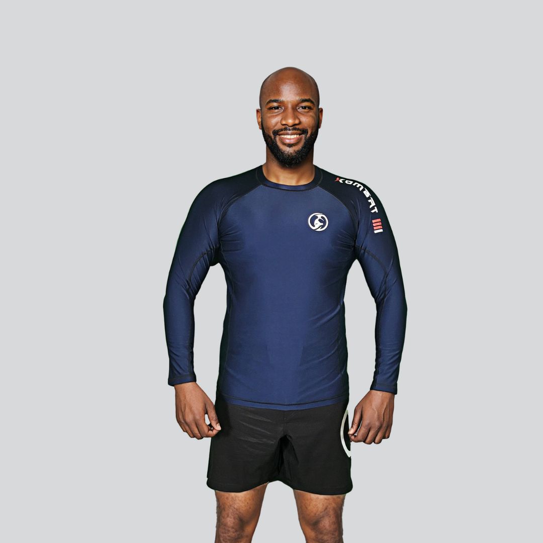 KOMBAT F/S PRO RASH GUARD BLUE
