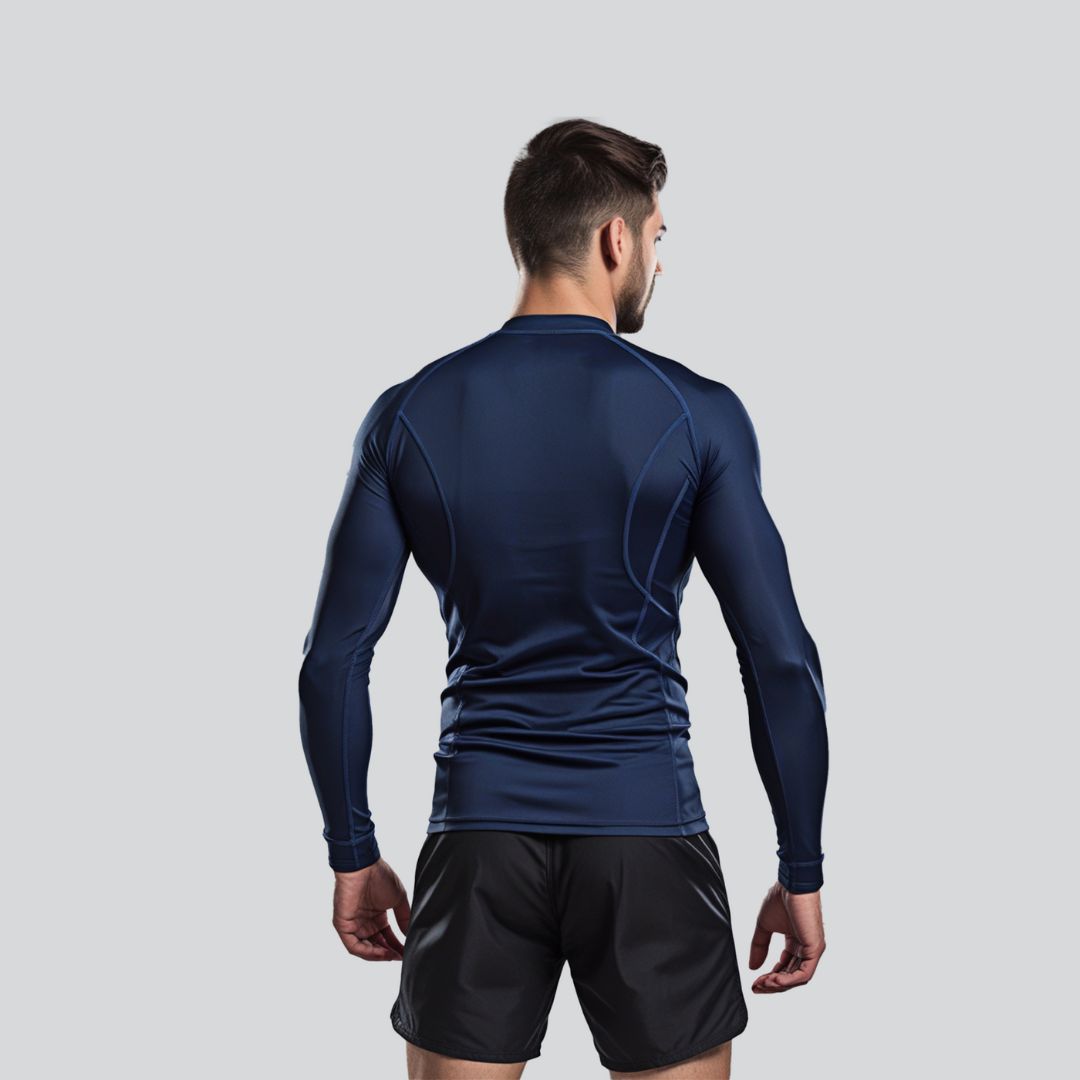 KOMBAT F/S PRO RASH GUARD BLUE
