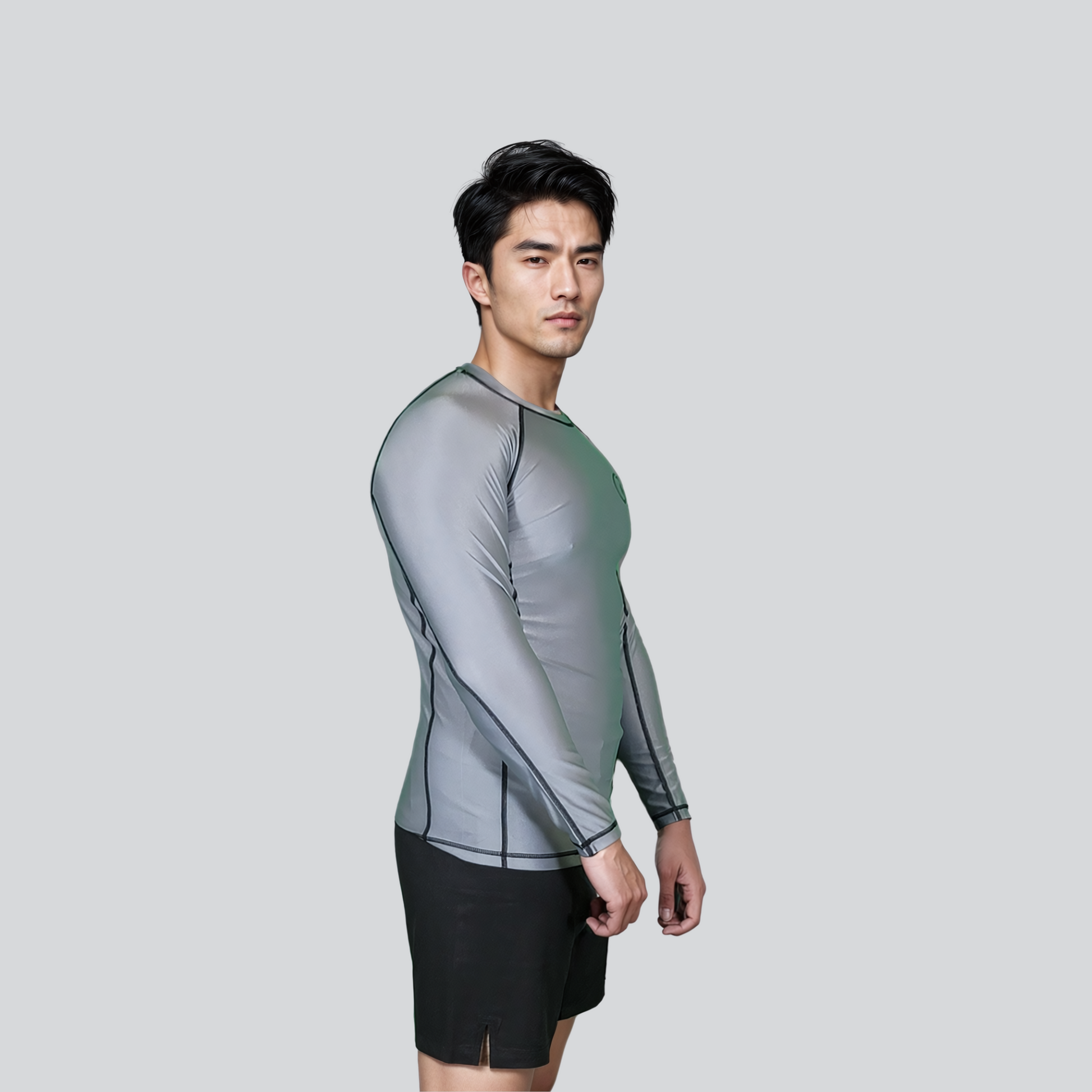 KOMBAT F/S PRO RASH GUARD GRAY