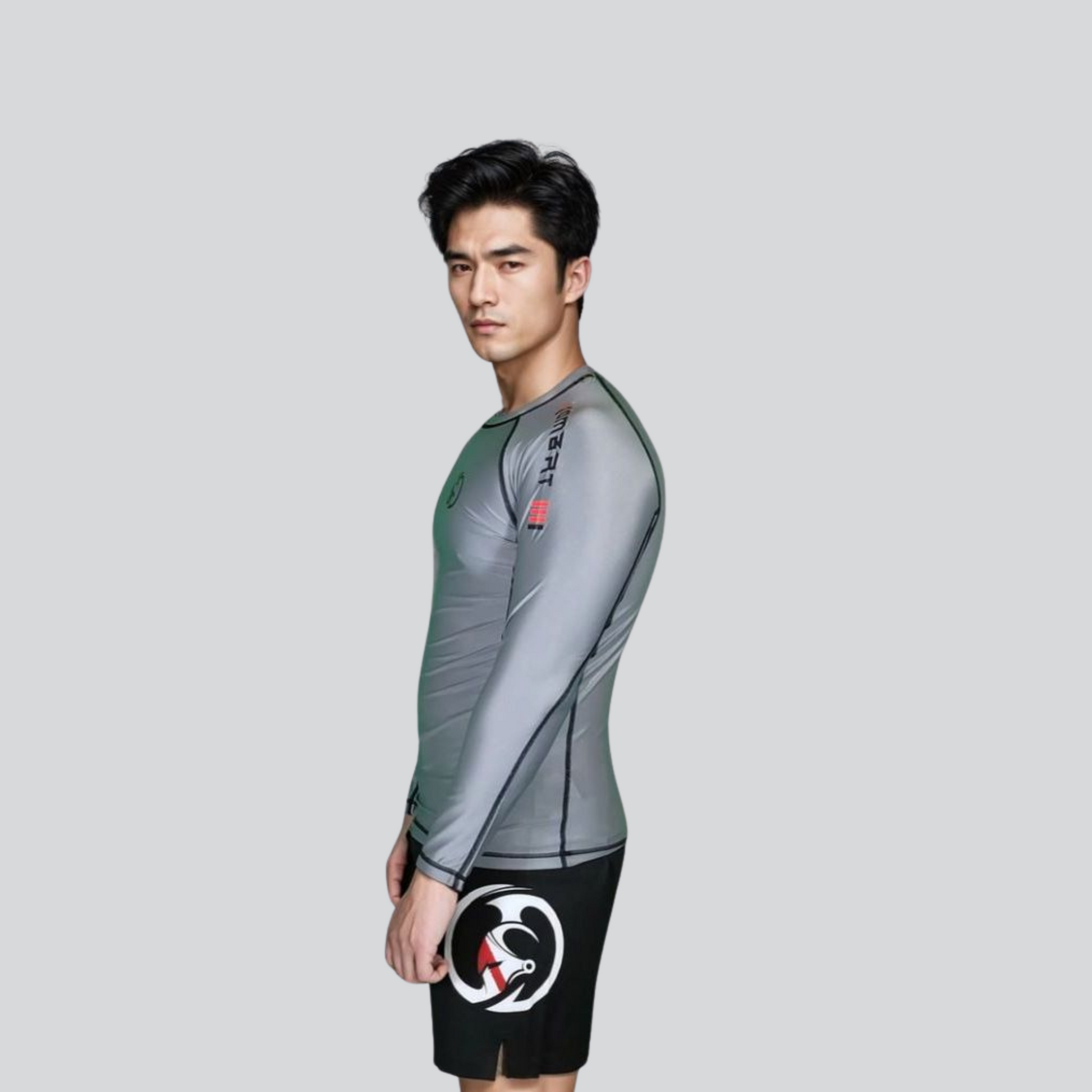 KOMBAT F/S PRO RASH GUARD GRAY