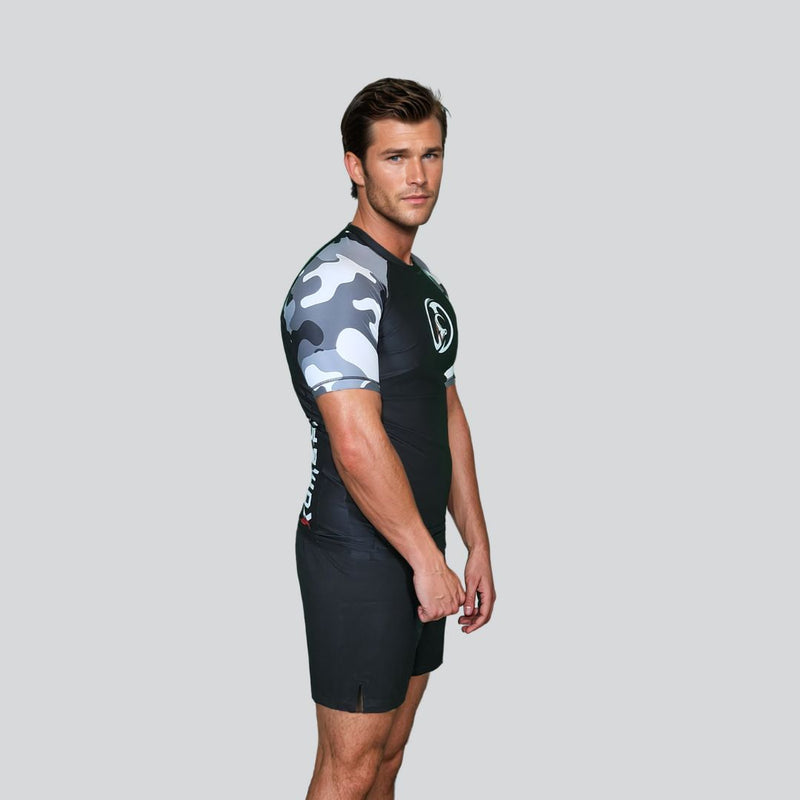KOMBAT H/S CAMOUFLAGE RASH GUARD KC SNOW White

