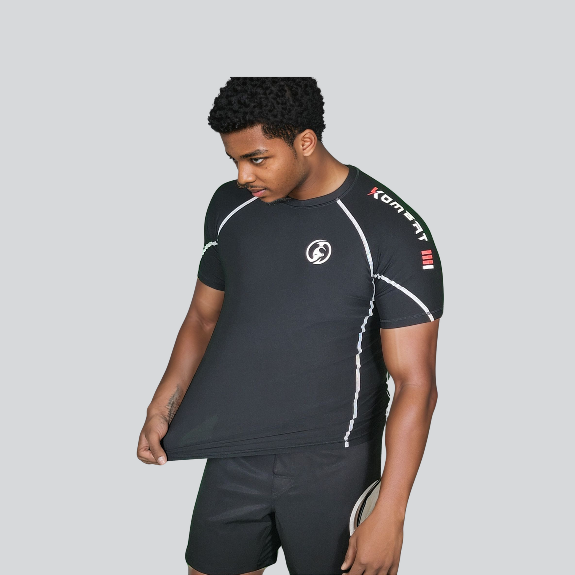 KOMBAT H/S PRO RASH GUARD BLACK