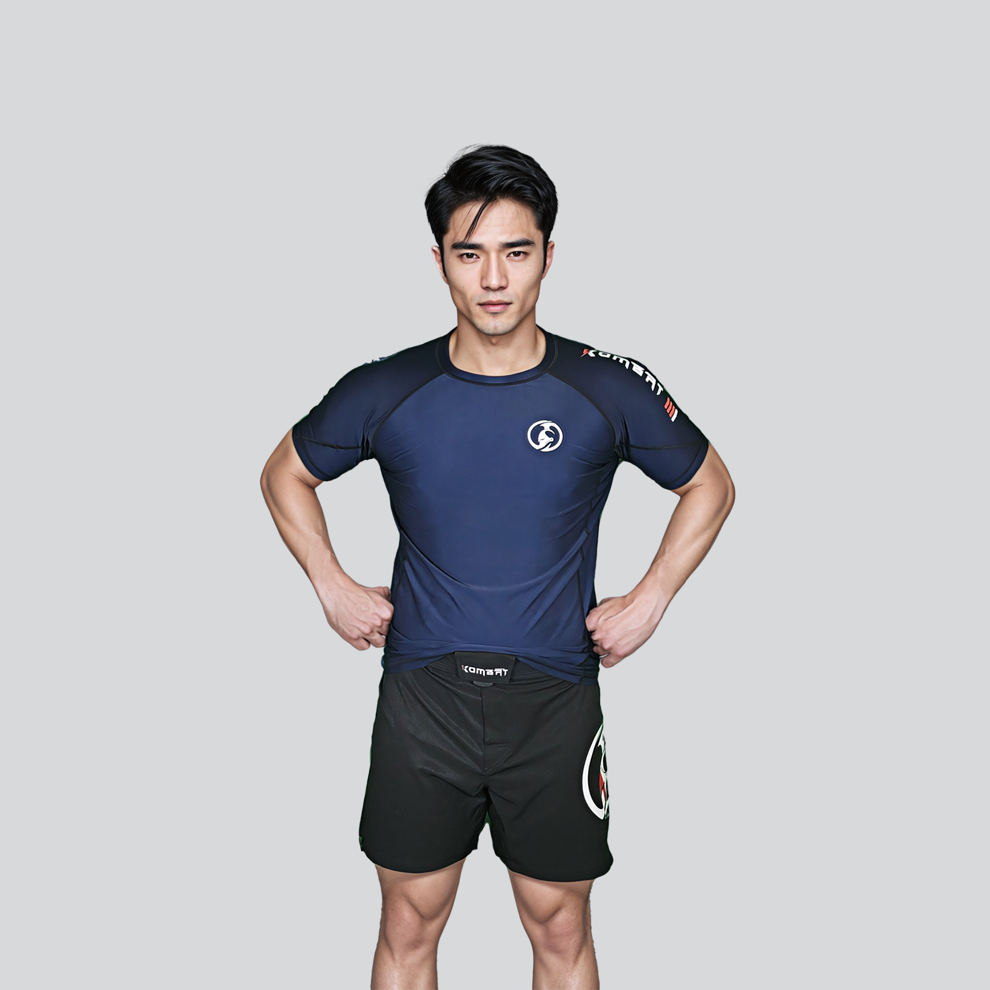 KOMBAT H/S PRO RASH GUARD BLUE